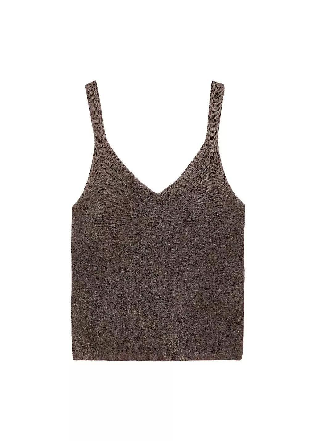 Brown Lurex Knitted Top, , large image number 3