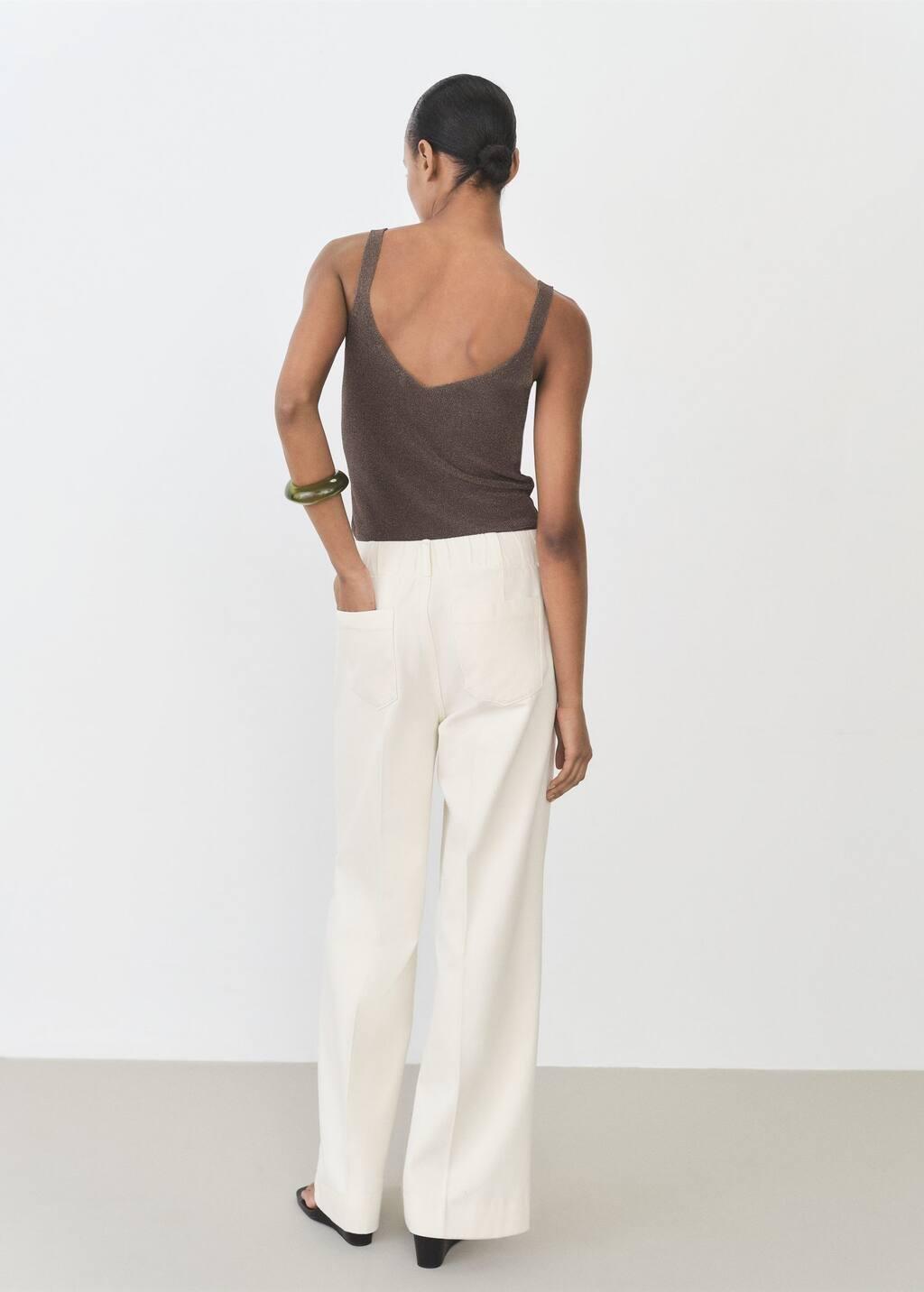 Brown Lurex Knitted Top, , large image number 5