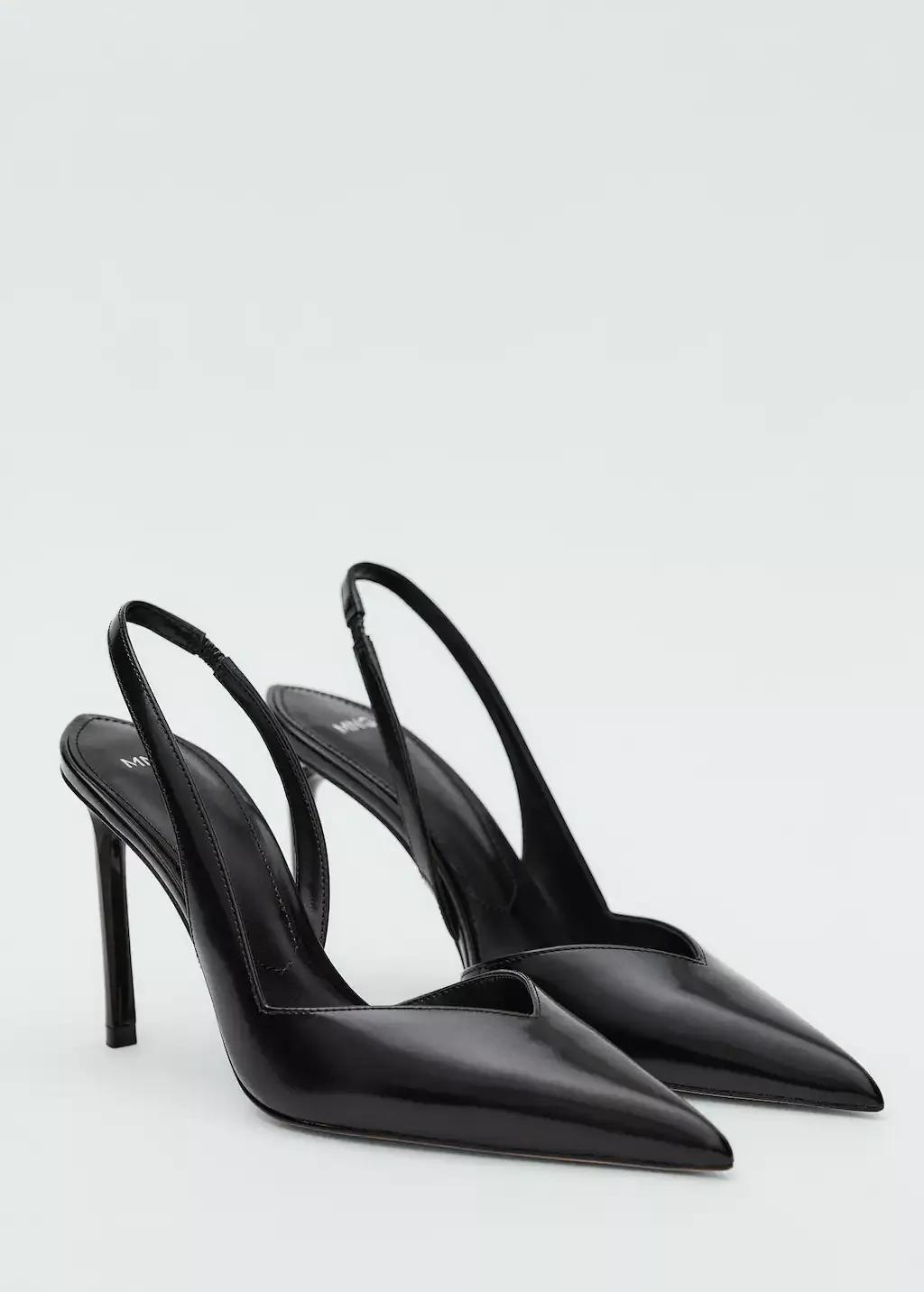 Black Heel Leather Shoes, , large image number 0