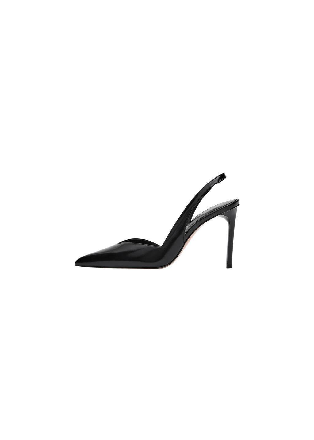 Black Heel Leather Shoes, , large image number 3