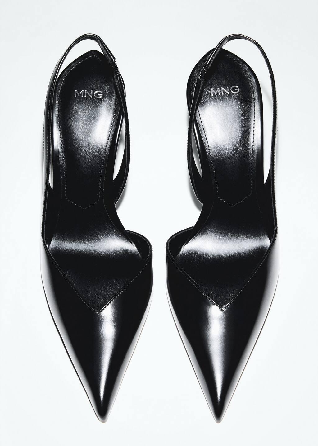 Black Heel Leather Shoes, , large image number 4