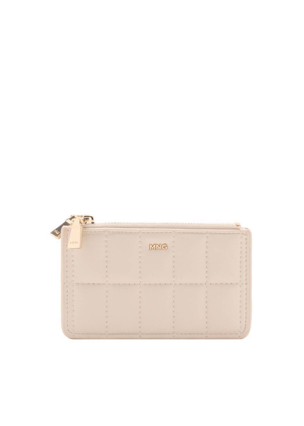 White Leather-Effect Padded Purse, Natural White, large image number 3