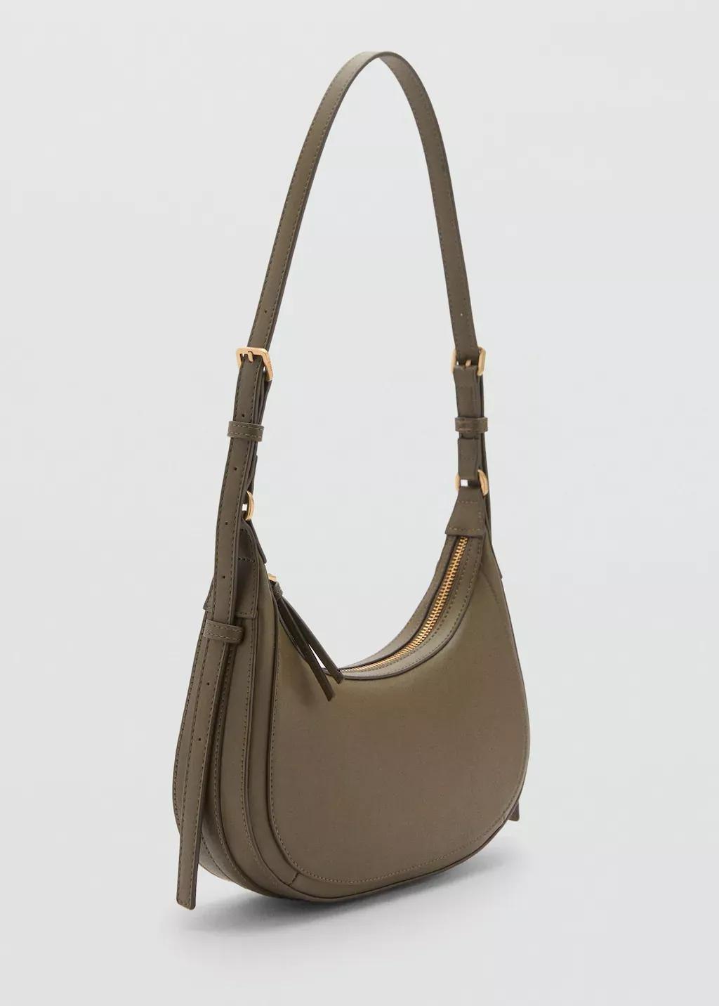 Khaki Plain Handmade Shoulder Bag, Beige - Khaki, large image number 0