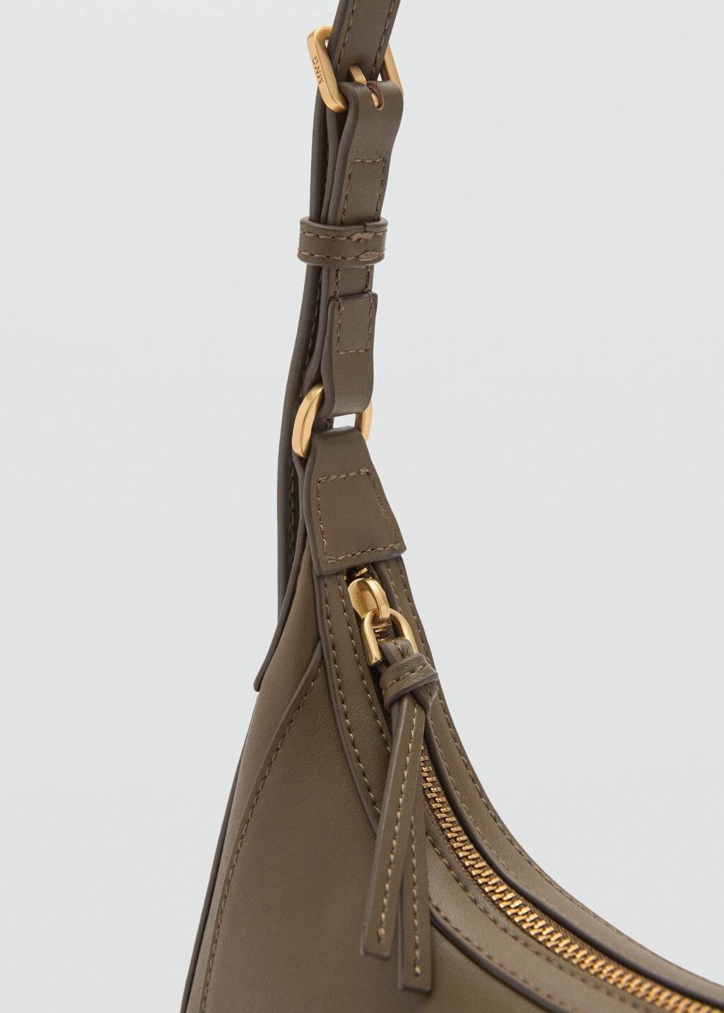 Khaki Plain Handmade Shoulder Bag, Beige - Khaki, large image number 1