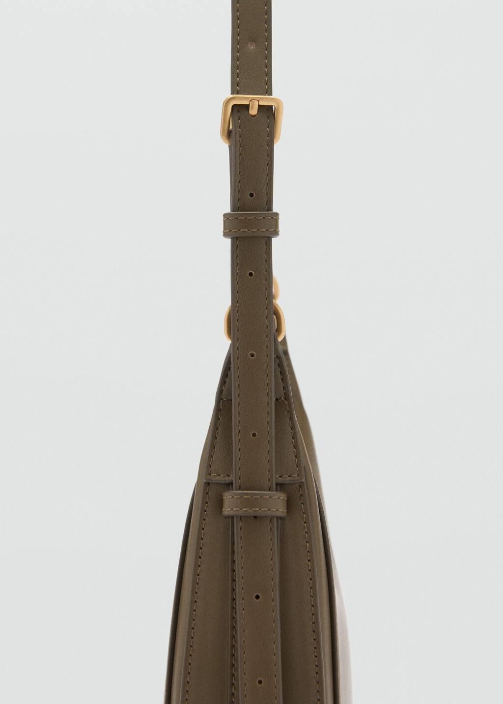 Khaki Plain Handmade Shoulder Bag, Beige - Khaki, large image number 2