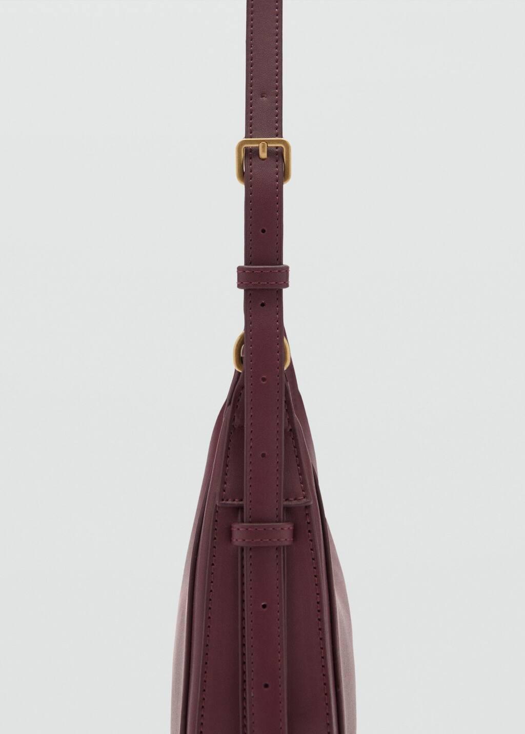 Red Oval Shoulder Bag, Dark Red, large image number 1