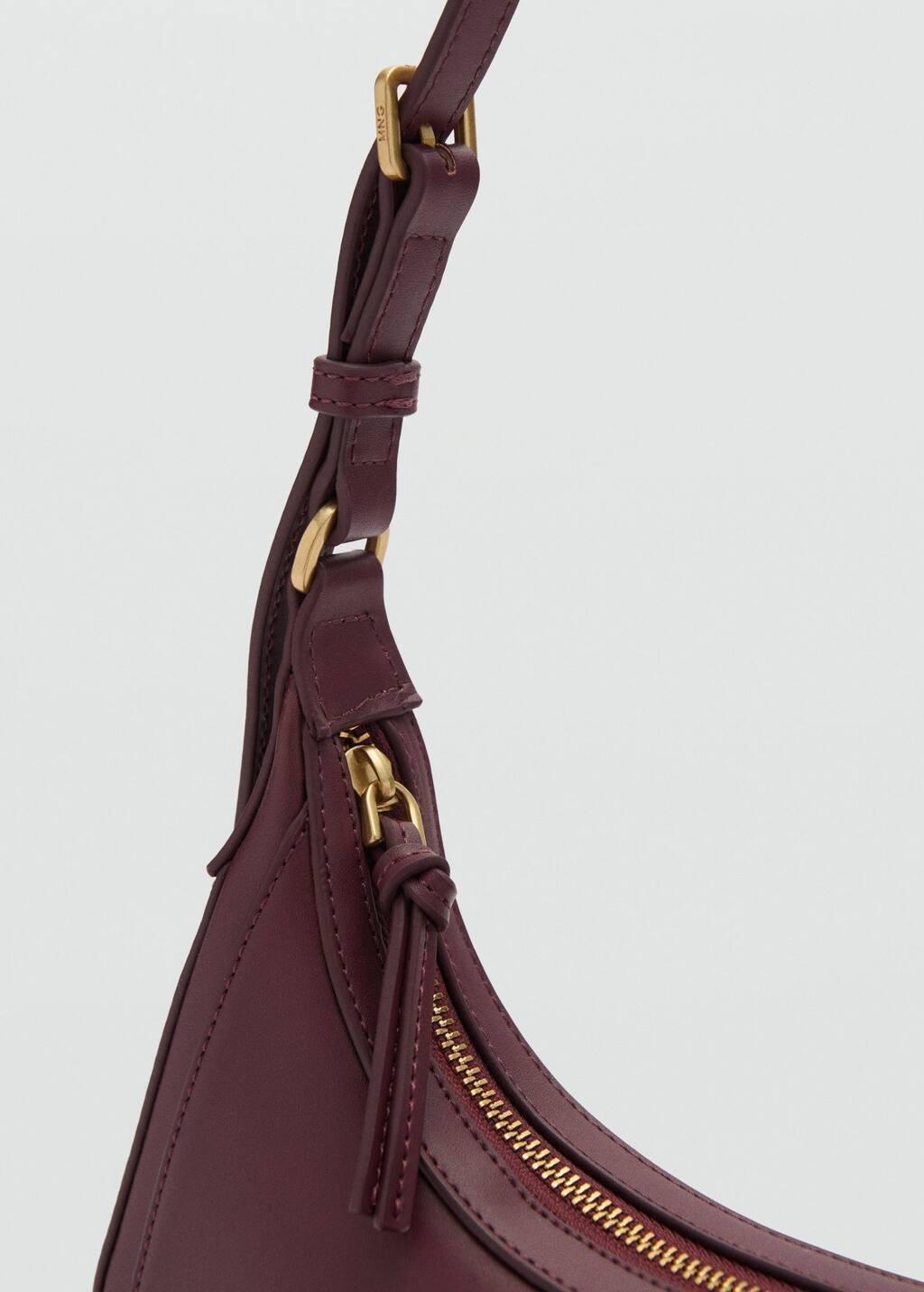 Red Oval Shoulder Bag, Dark Red, large image number 2