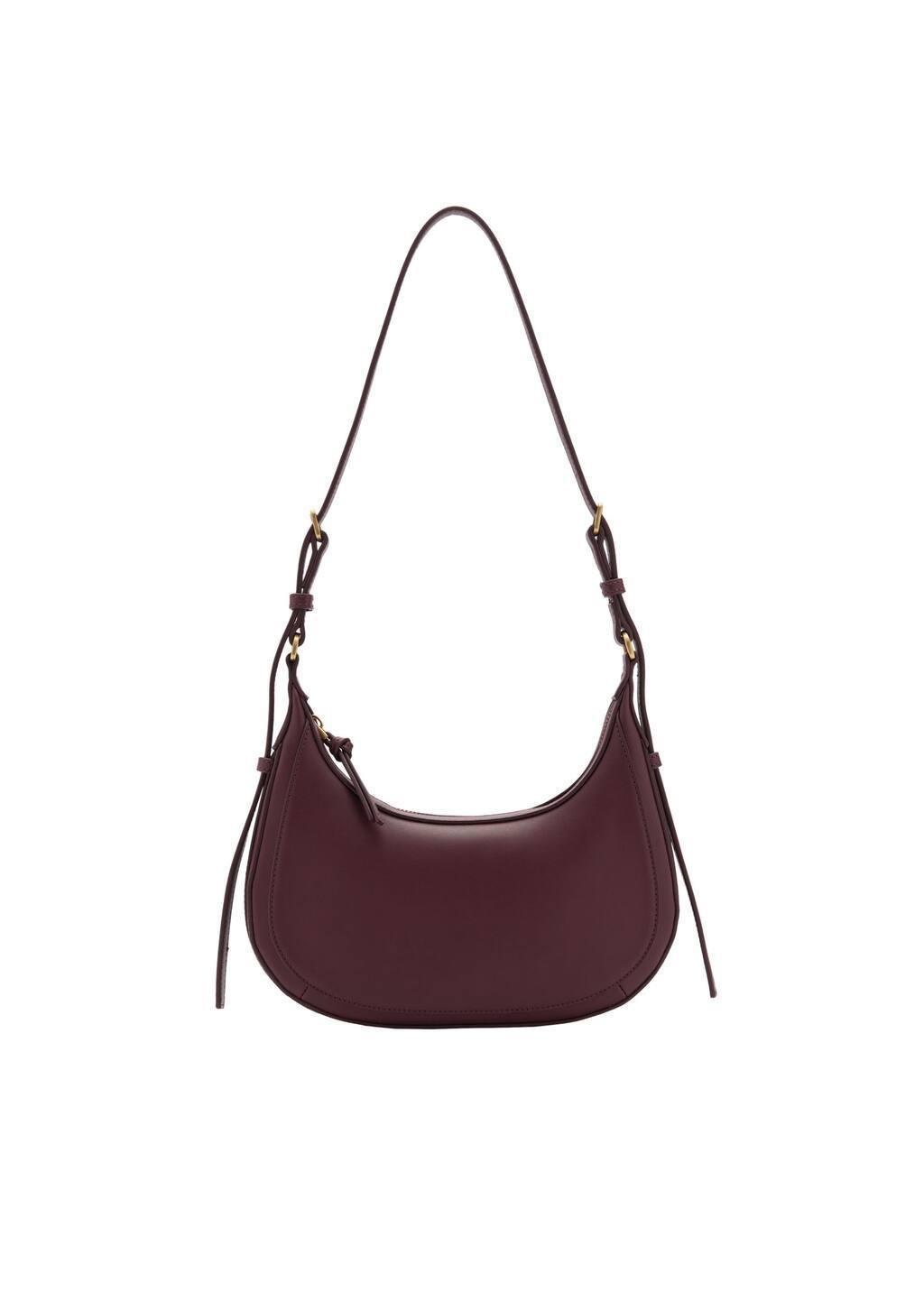 Red Oval Shoulder Bag, Dark Red, large image number 3