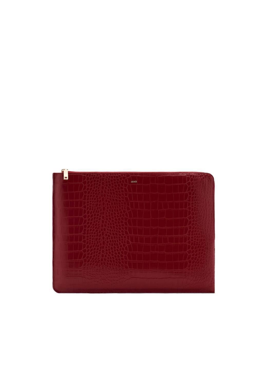 Red Embossed Laptop Case, Red, large image number 3