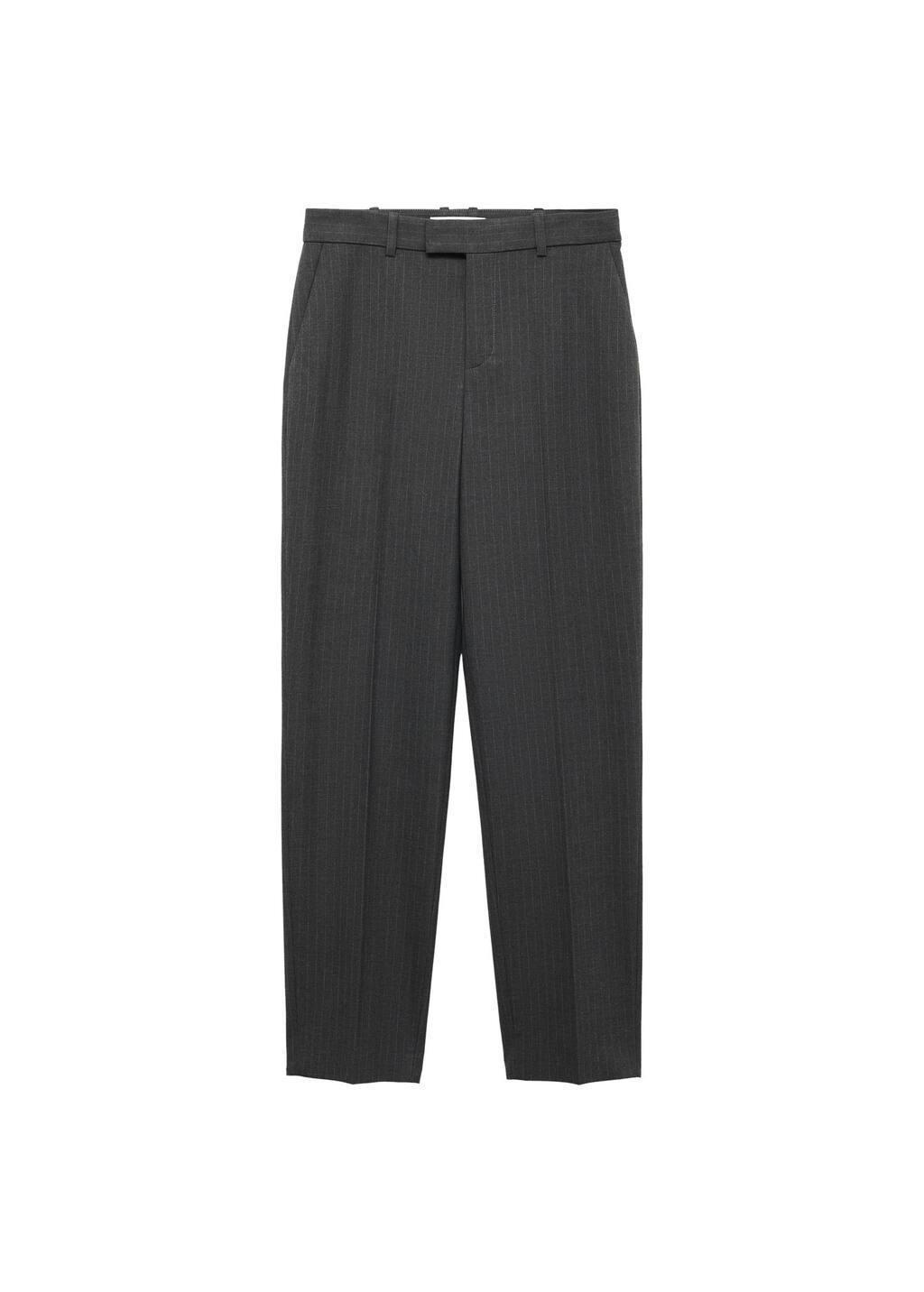 Grey Pinstripe Suit Trousers, , large image number 3