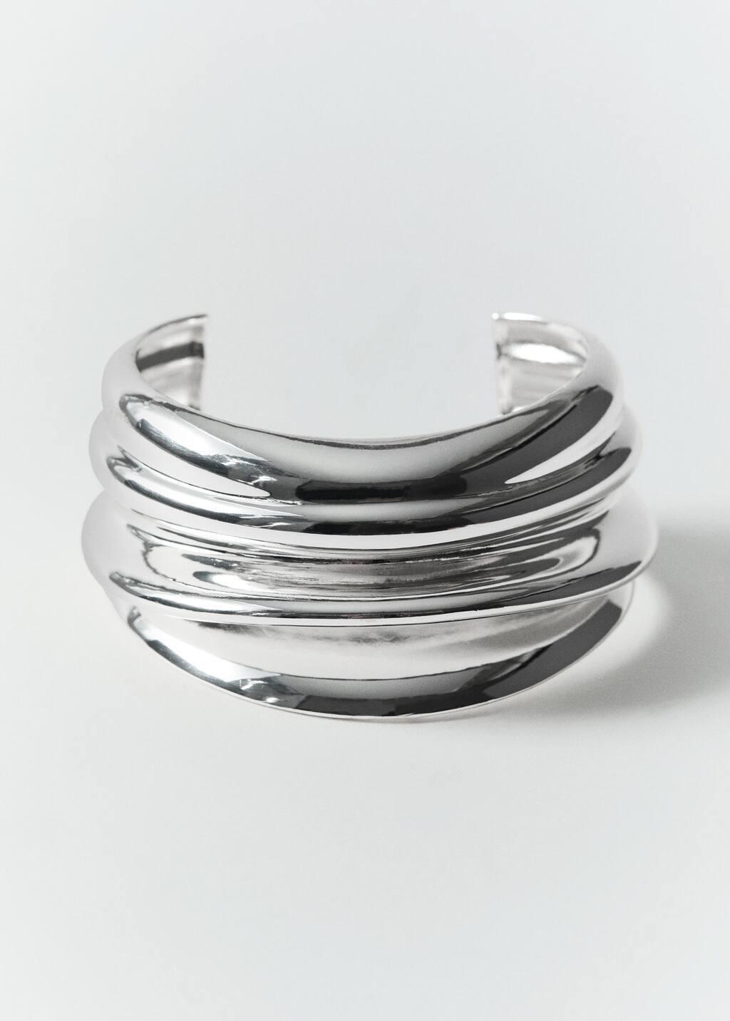Silver Embossed Maxi Bracelet, 0201_PL, large image number 1