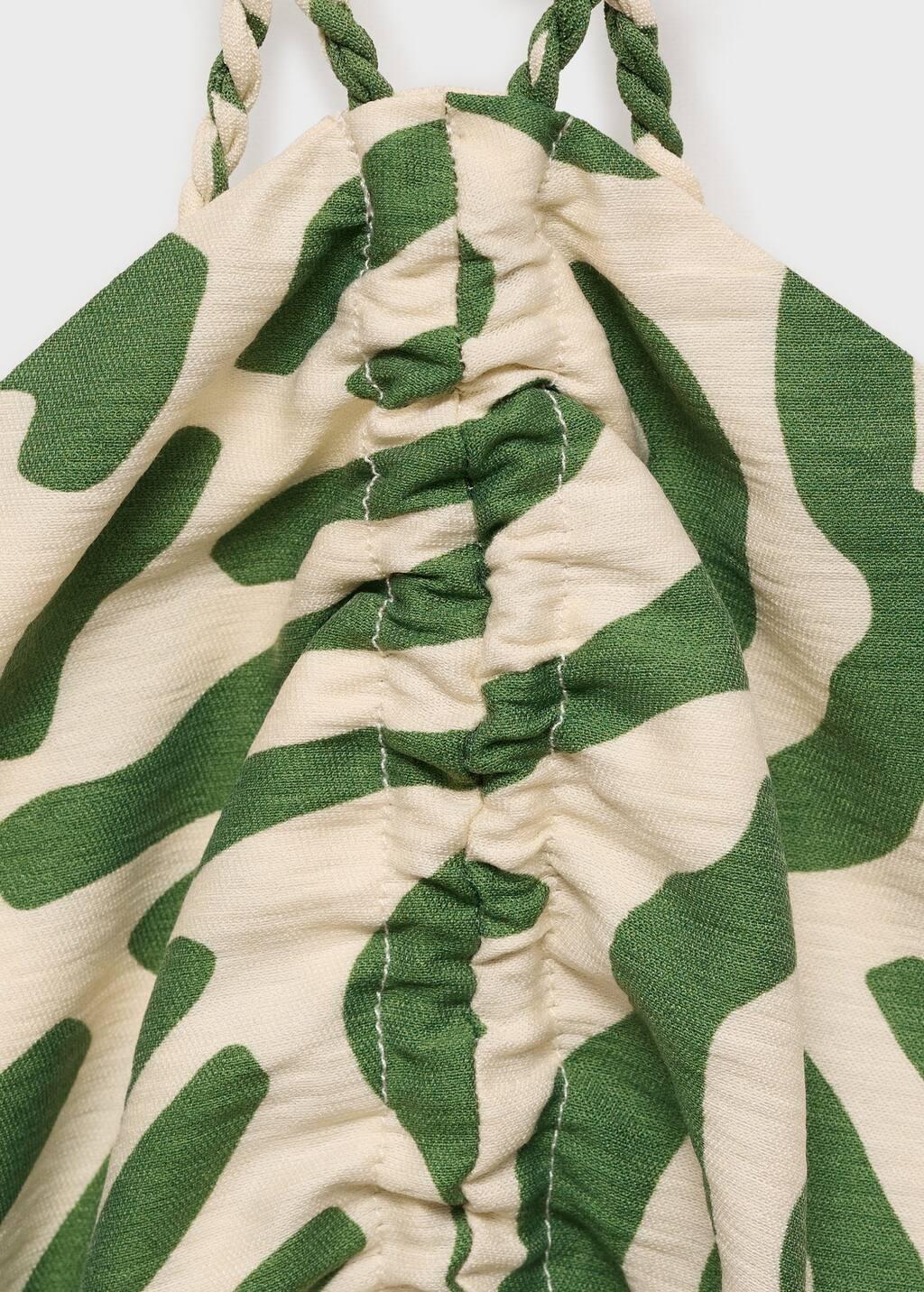 Green Frill Cotton Dress, , large image number 2