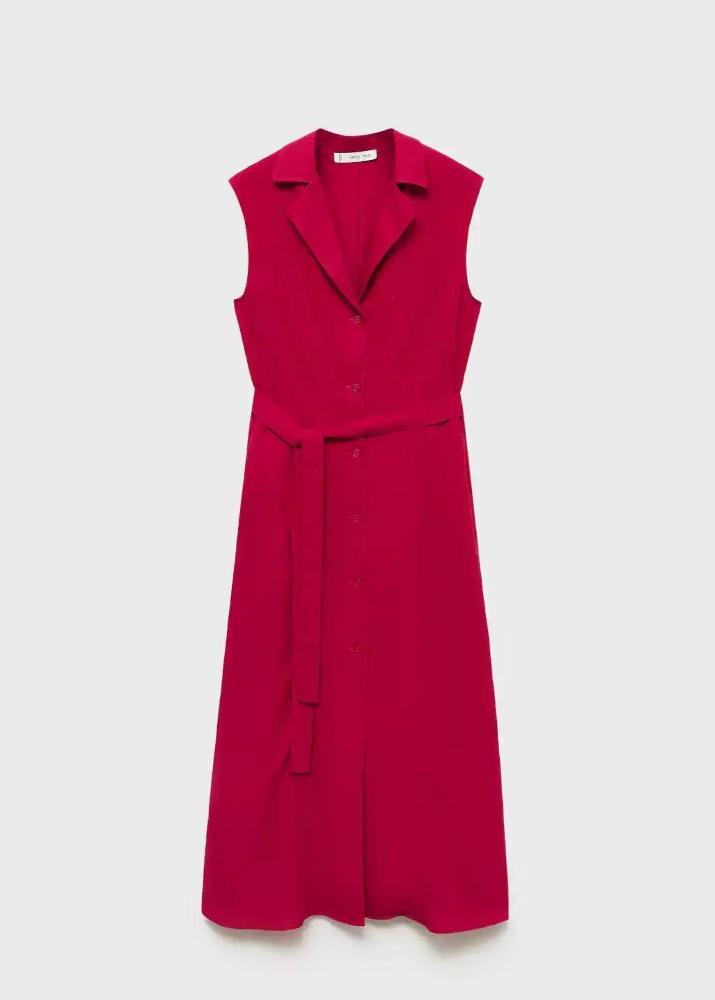 Pink Belt Shirt Dress, , large image number 3