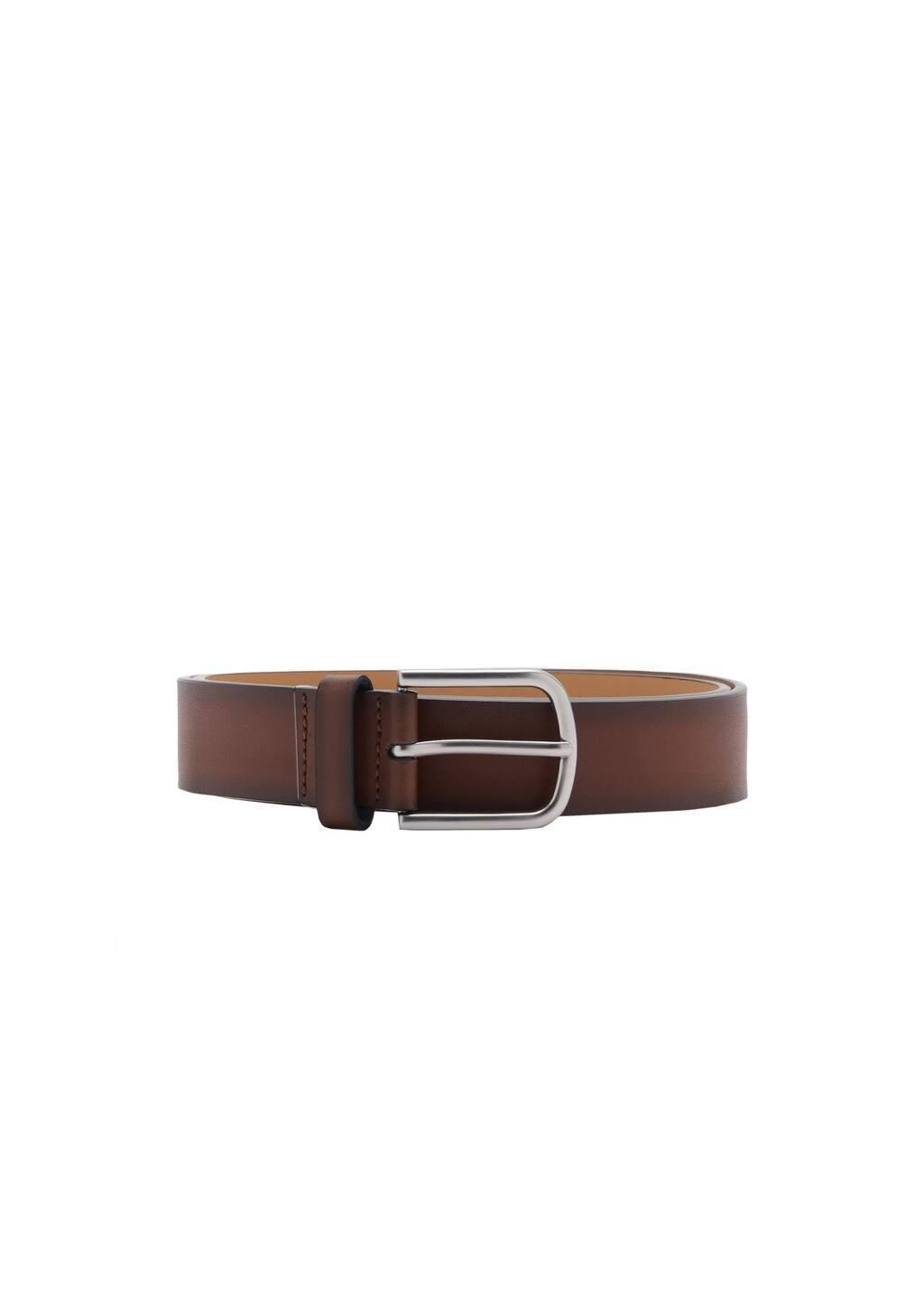 Brown Degraded Leather Belt, , large image number 2