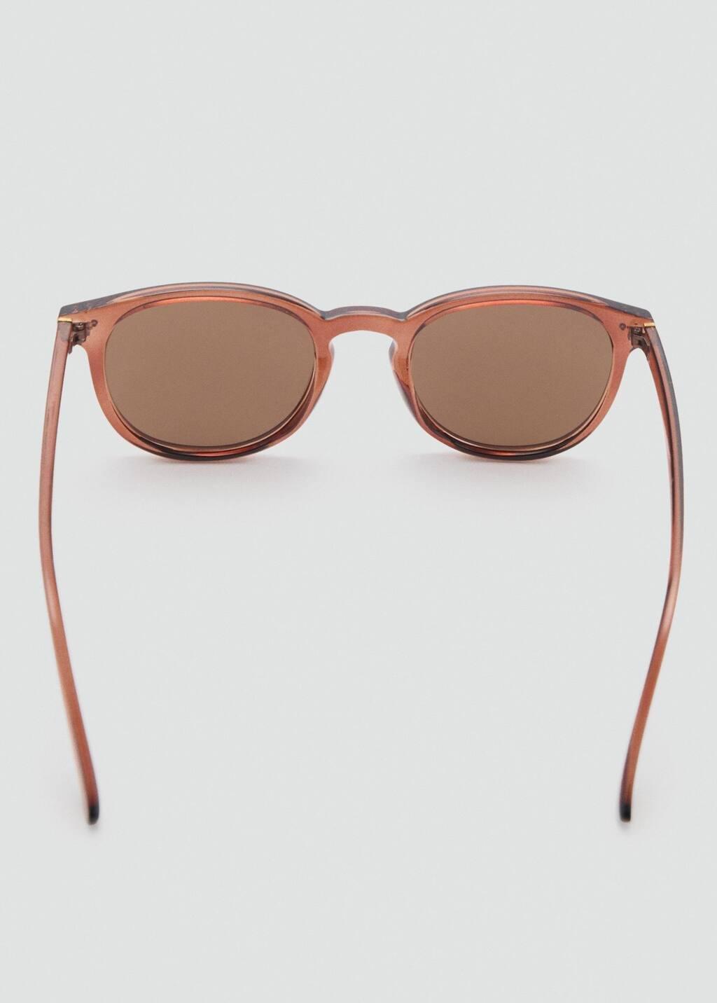 Brown Round-Framed Sunglasses, Brown, large image number 1