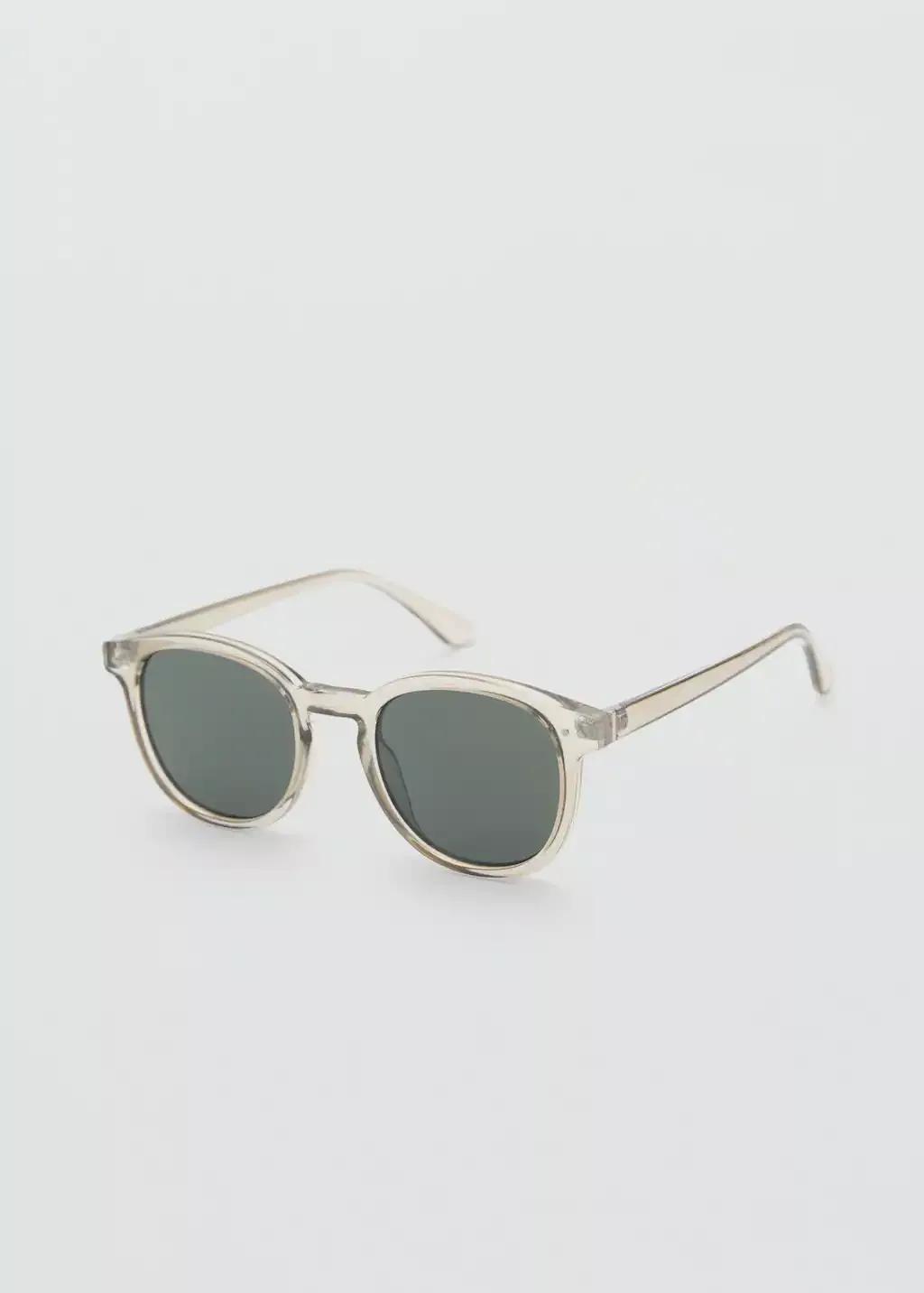 Grey Round-Framed Sunglasses, Grey, large image number 0