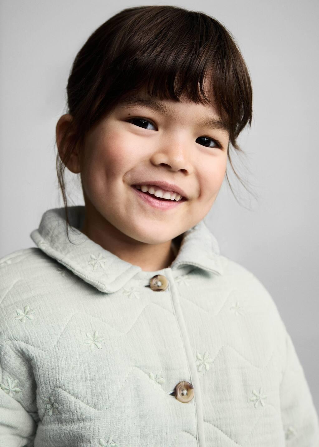 GREEN Cotton quilted jacket, Baby Girl, , large image number 1