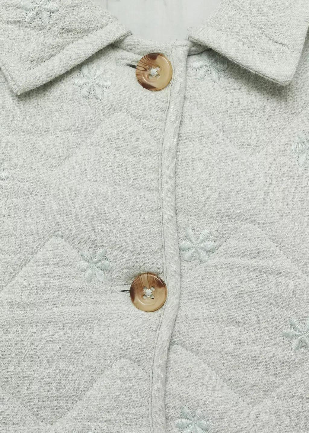 GREEN Cotton quilted jacket, Baby Girl, , large image number 2