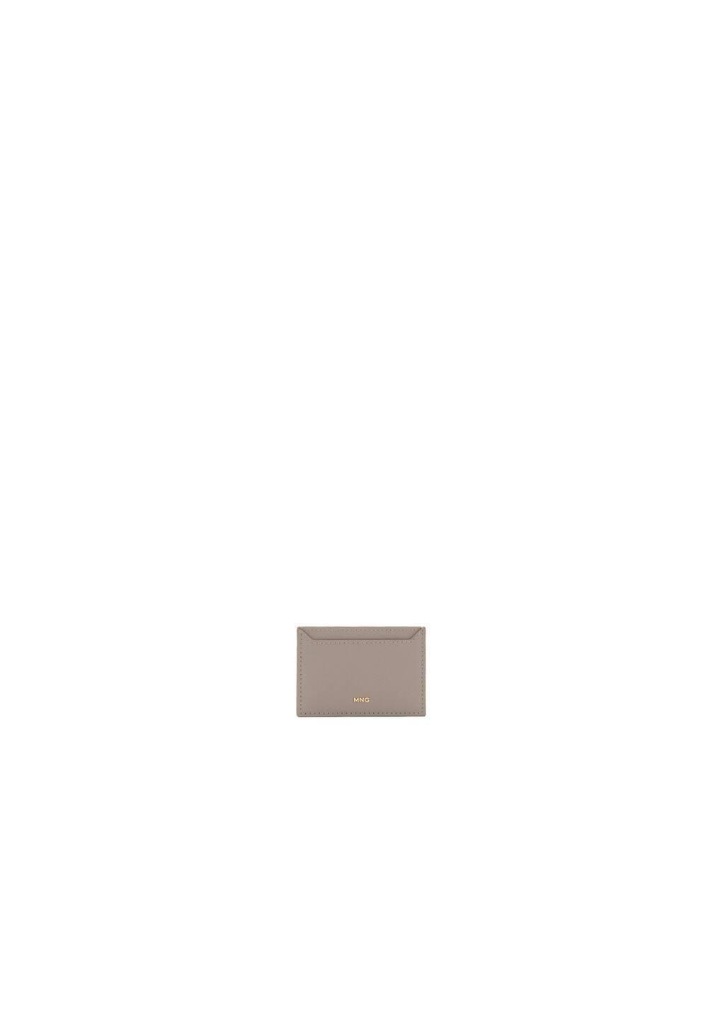 Brown Lt Pastel Saffiano-Effect Cardholder, Light Pastel Brown, large image number 2