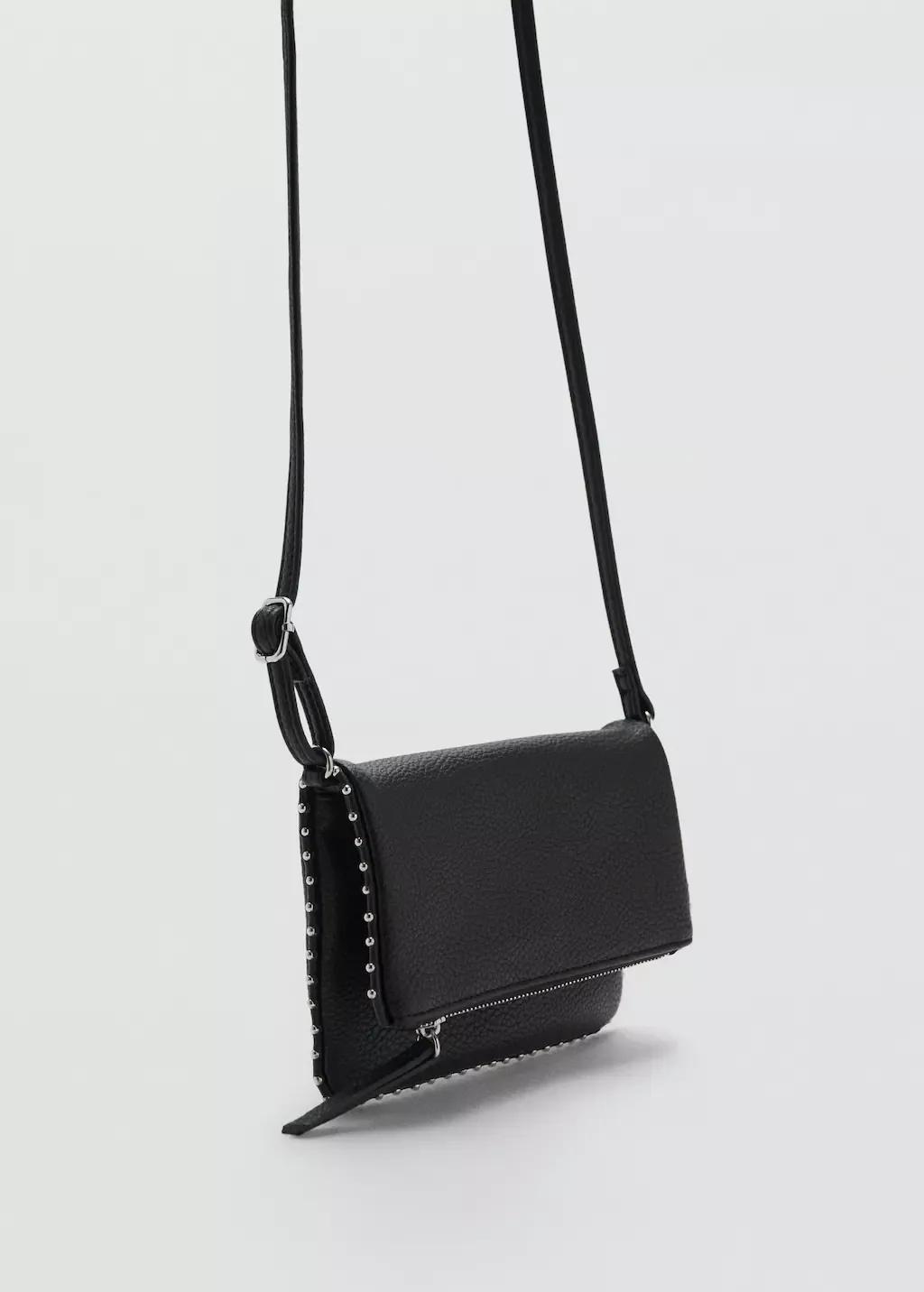 Black Stud Cross Body Bag, Kids Girl, , medium