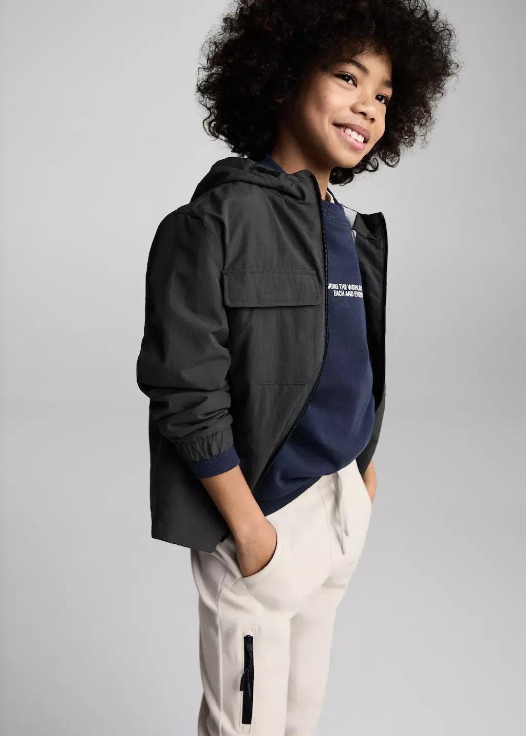 White Jogger Trousers With Elastic Waist, Kids Boy, , large image number 0