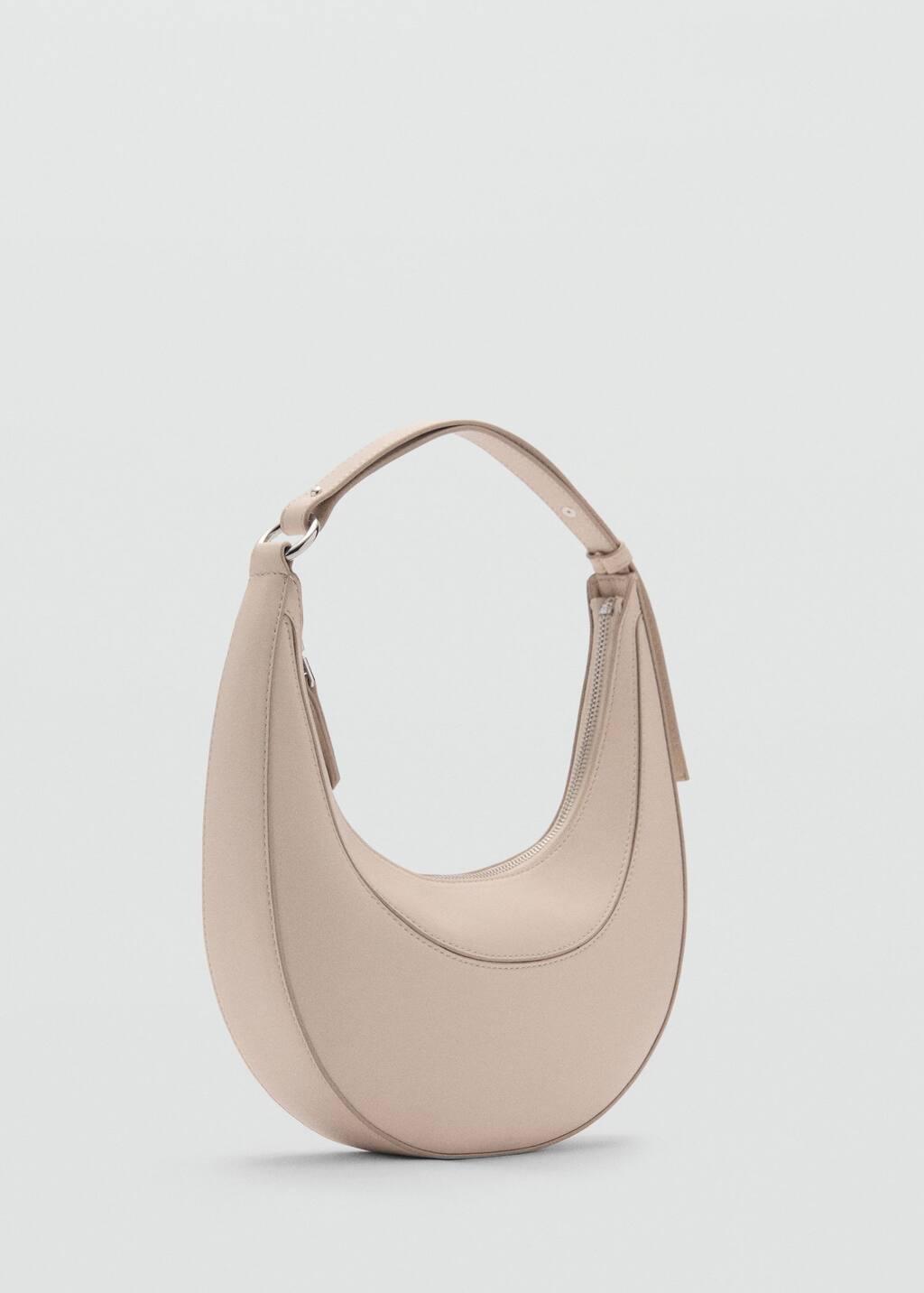 White Handmade Oval Shoulder Bag, Natural White, large image number 0