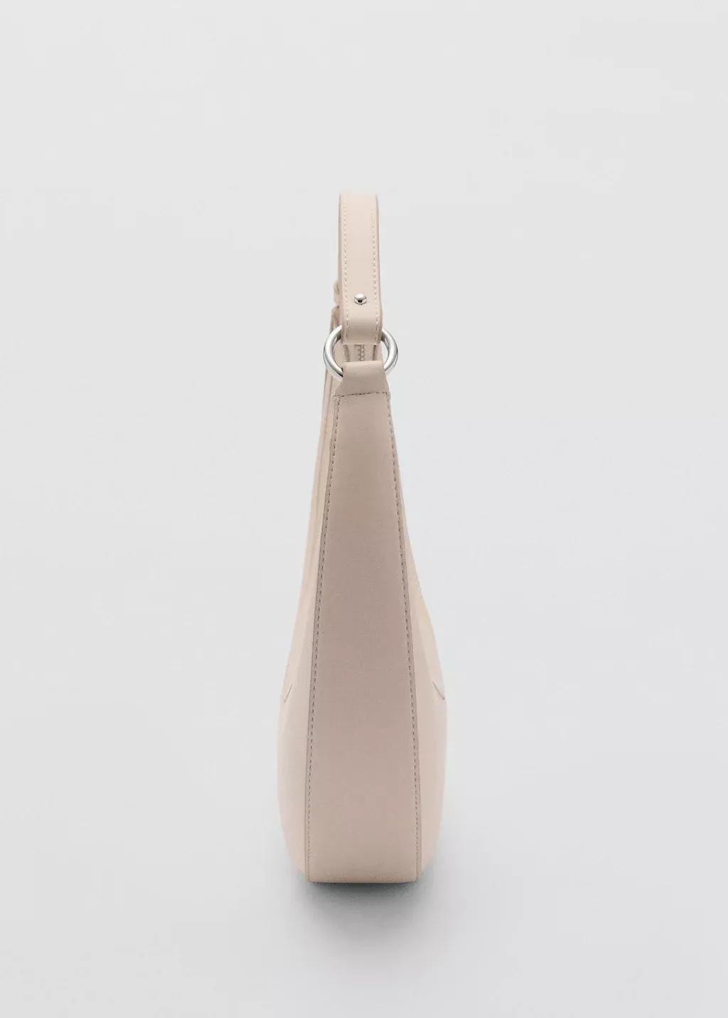 White Handmade Oval Shoulder Bag, Natural White, large image number 1