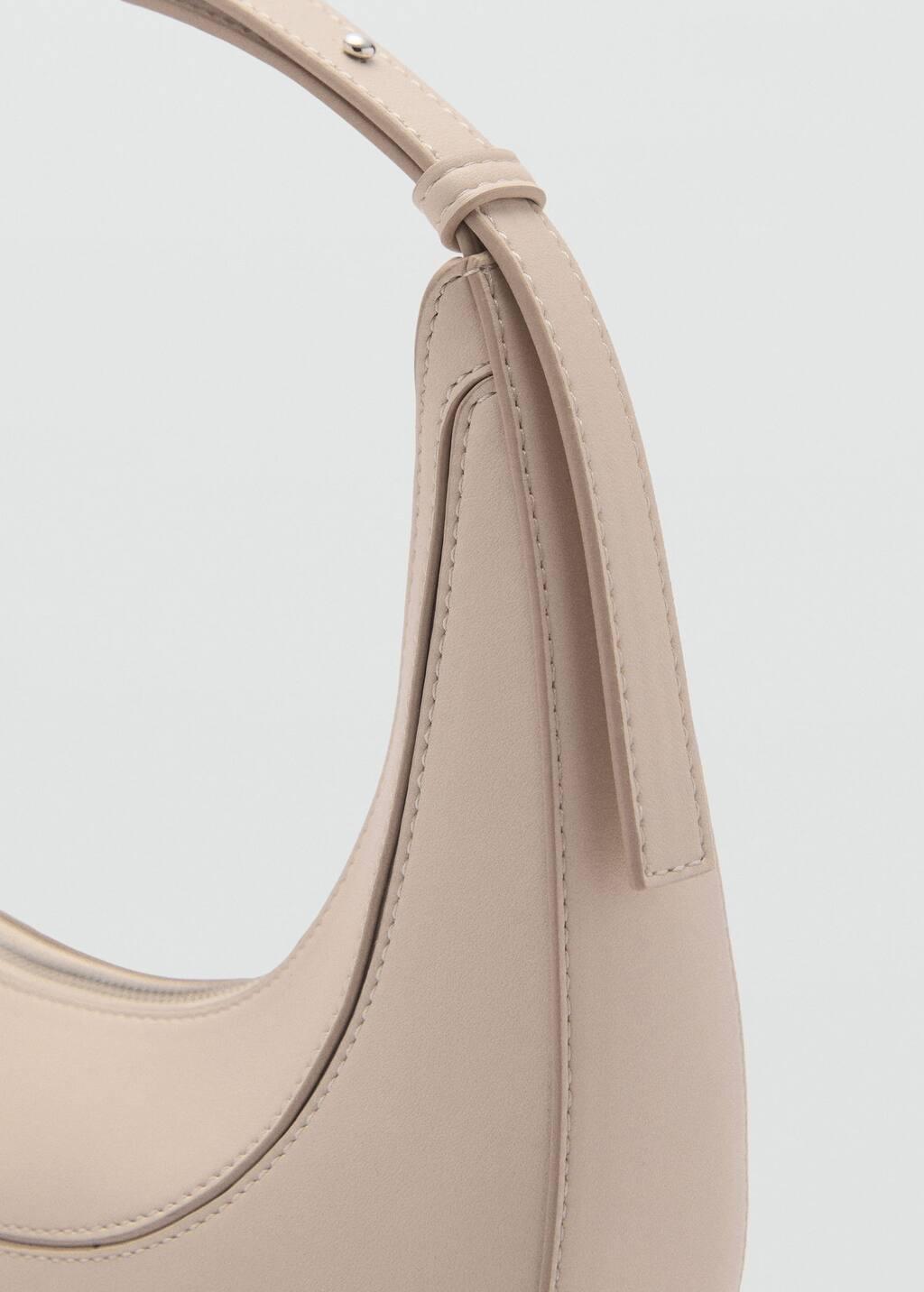 White Handmade Oval Shoulder Bag, Natural White, large image number 2