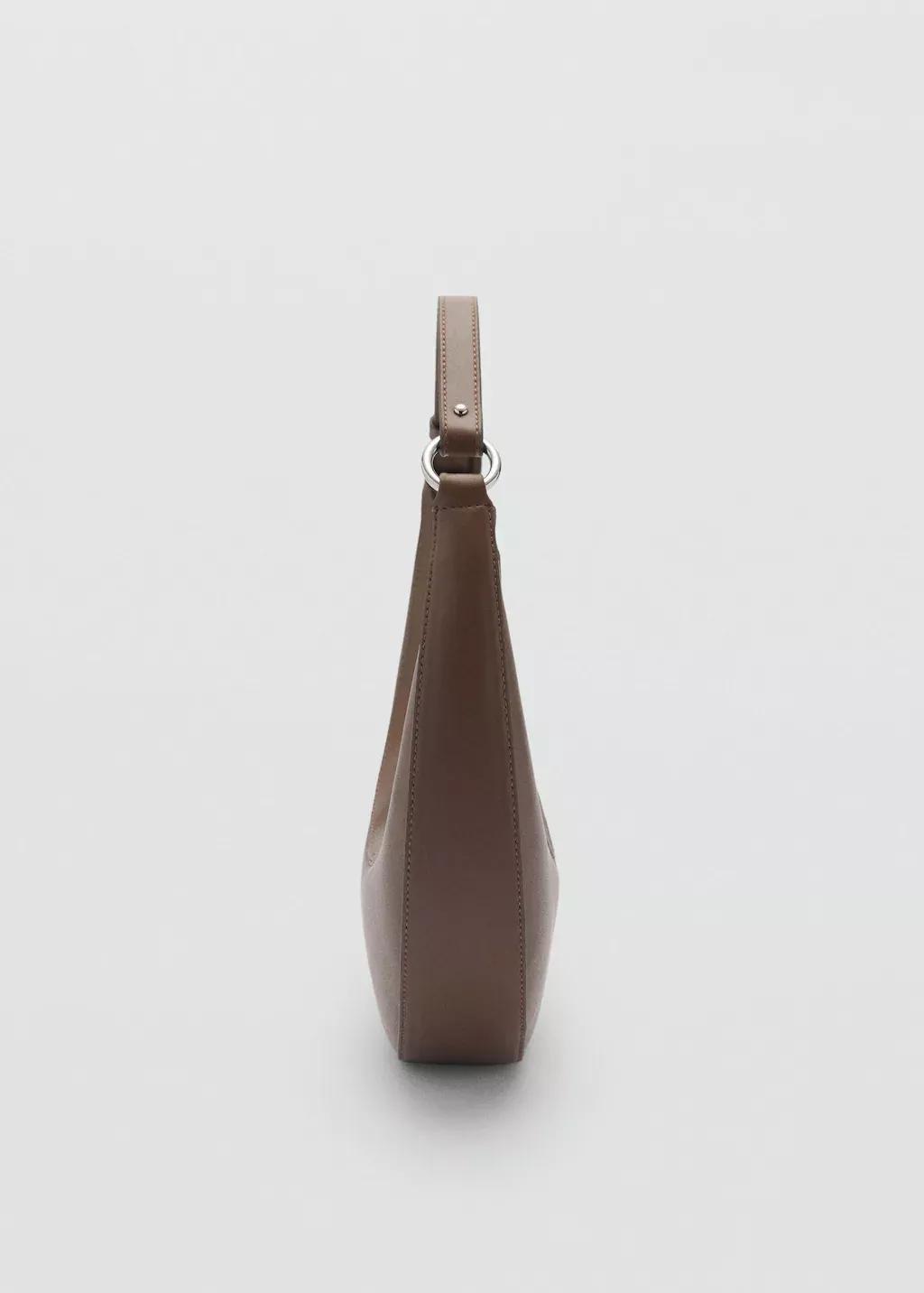 Brown Oval Shoulder Bag, Medium Brown, large image number 1