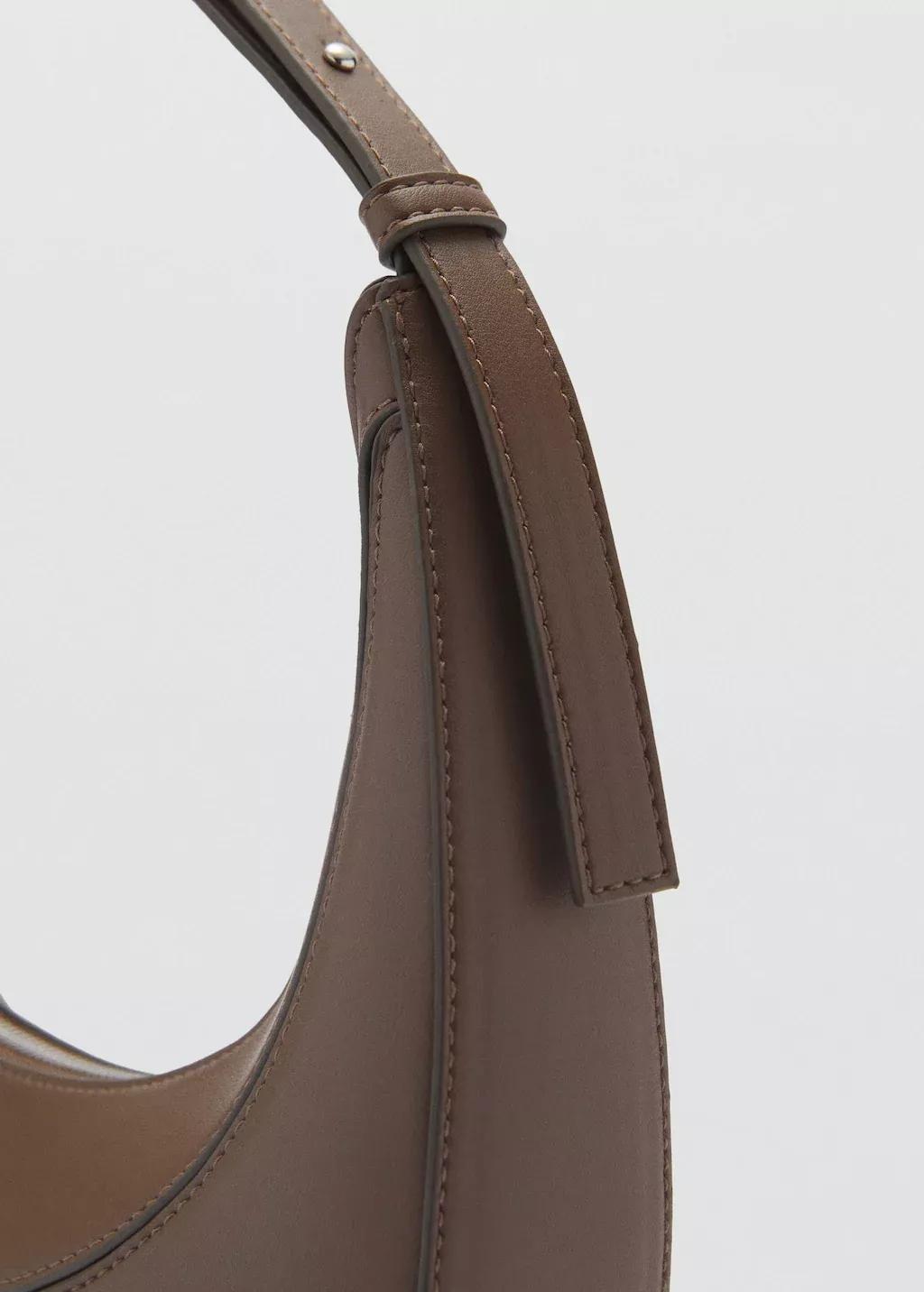 Brown Oval Shoulder Bag, Medium Brown, large image number 2