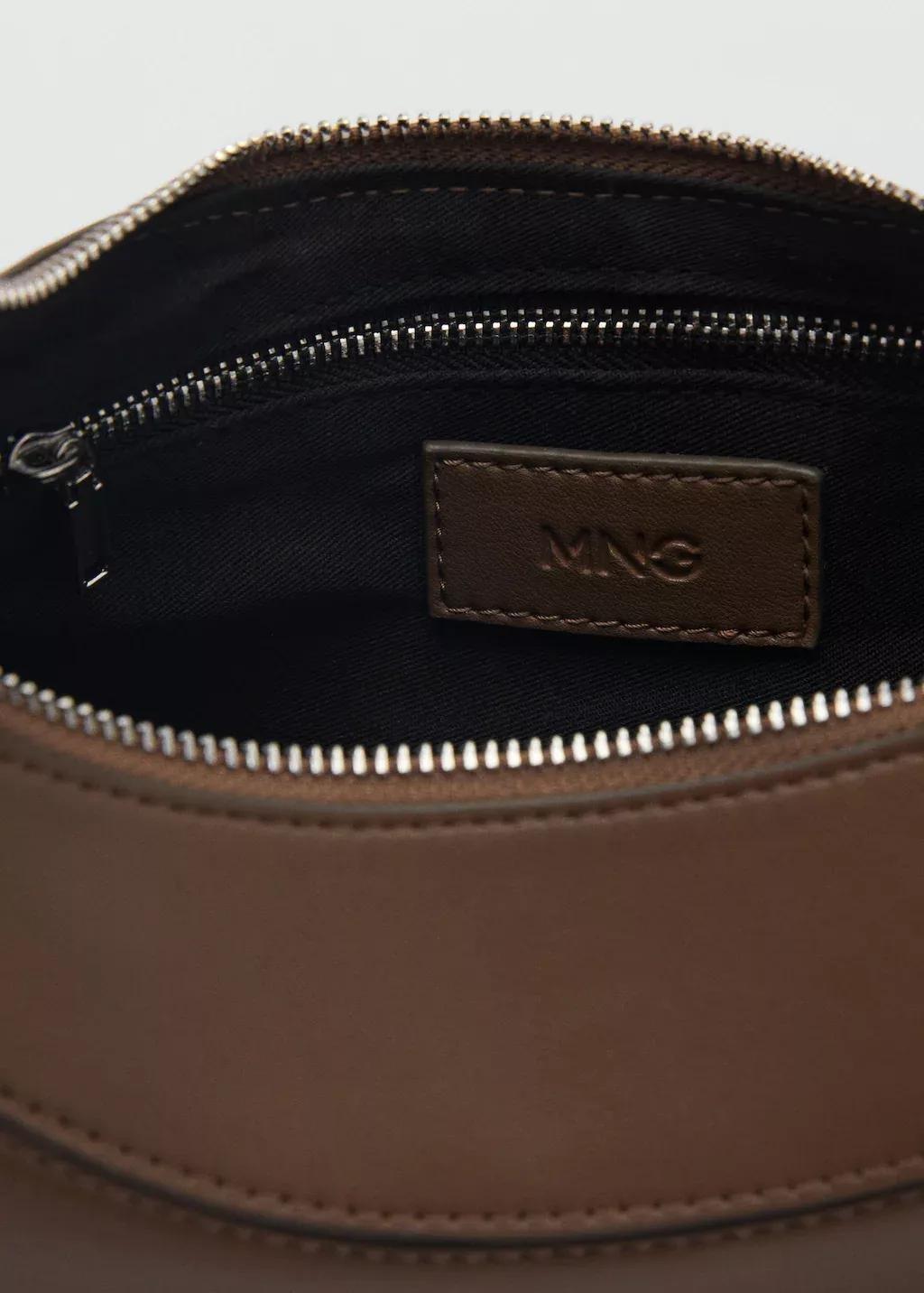 Brown Oval Shoulder Bag, Medium Brown, large image number 5