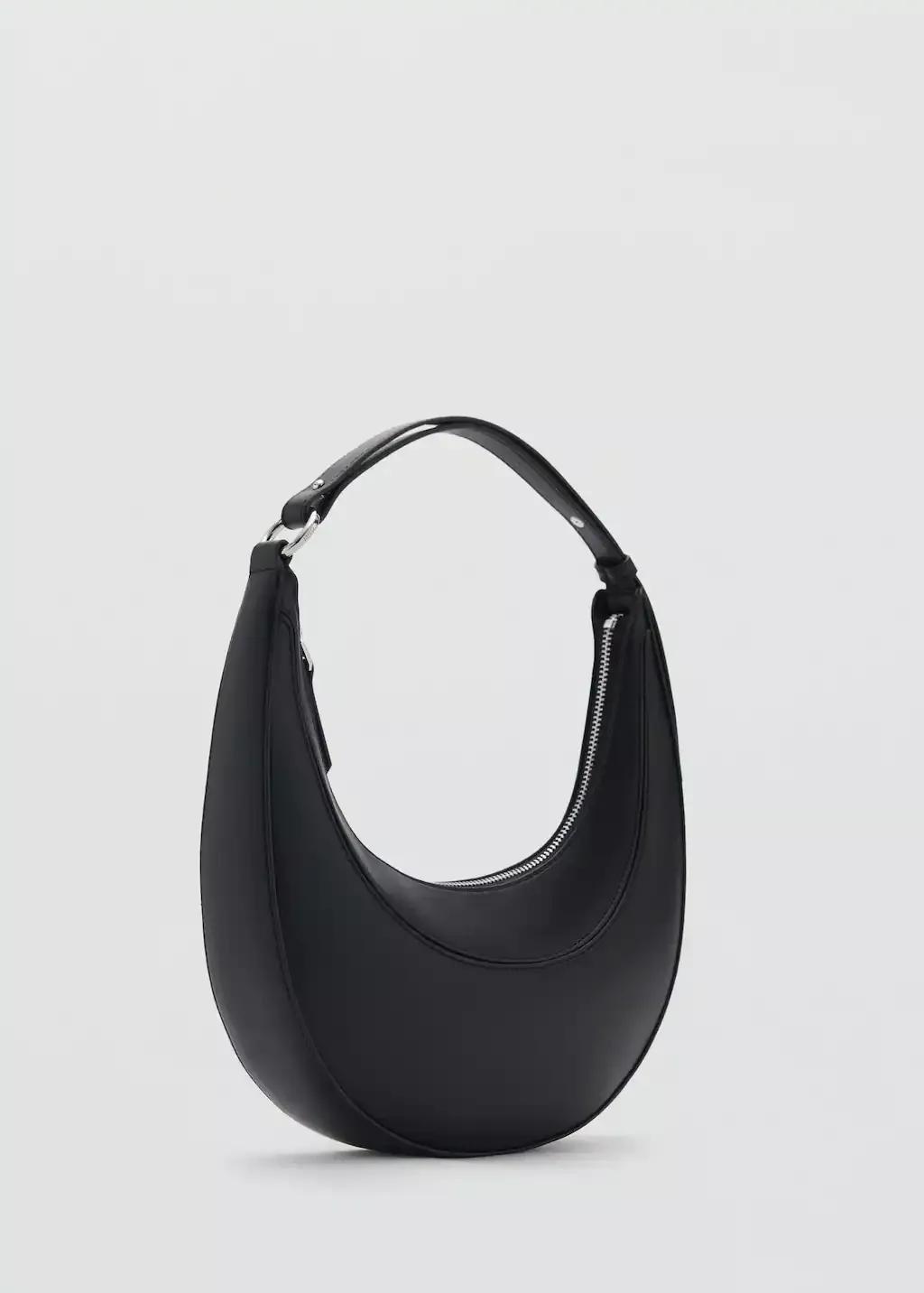 Black Oval Shoulder Bag, 0201_99, large image number 0