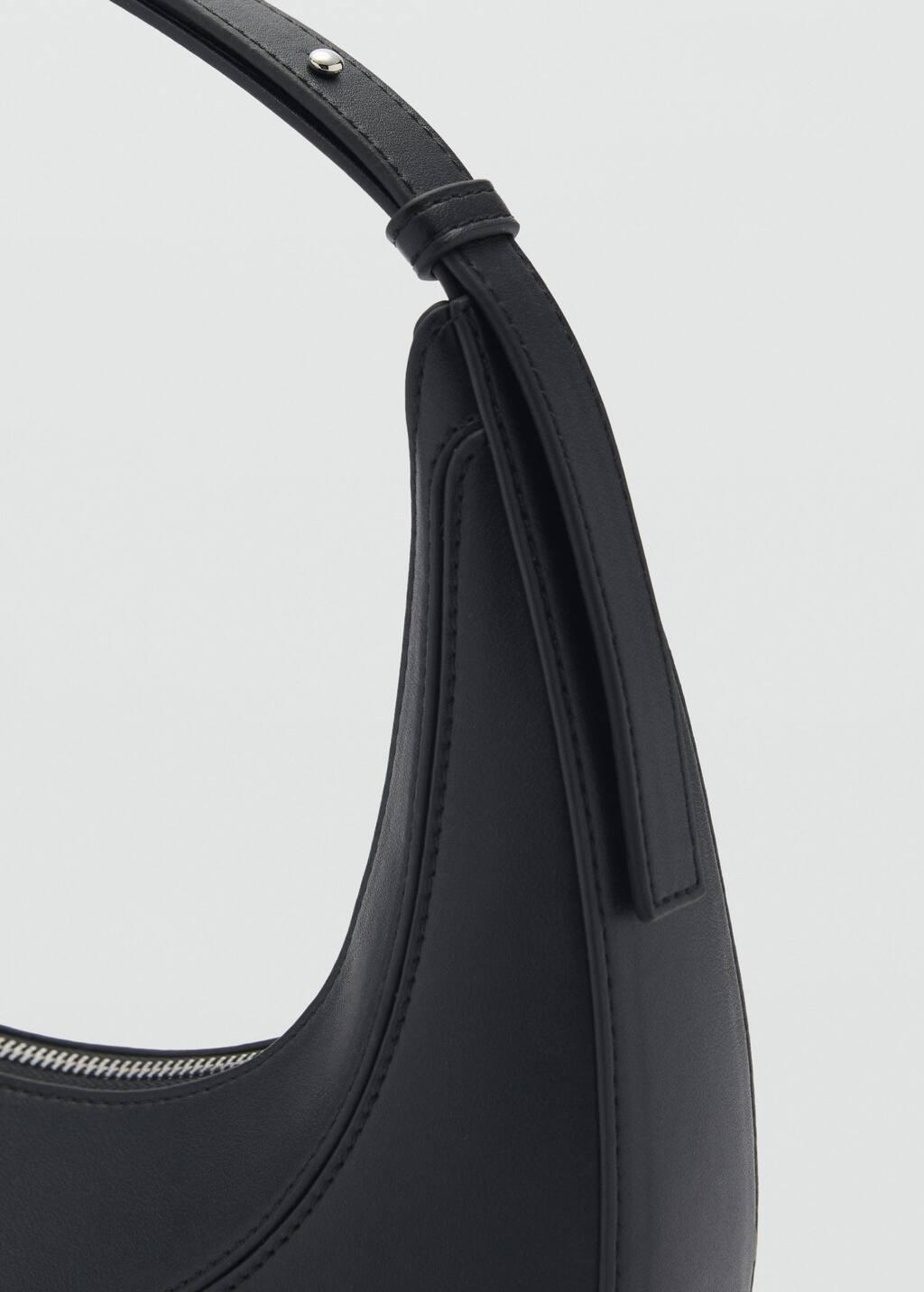 Black Oval Shoulder Bag, 0201_99, large image number 2