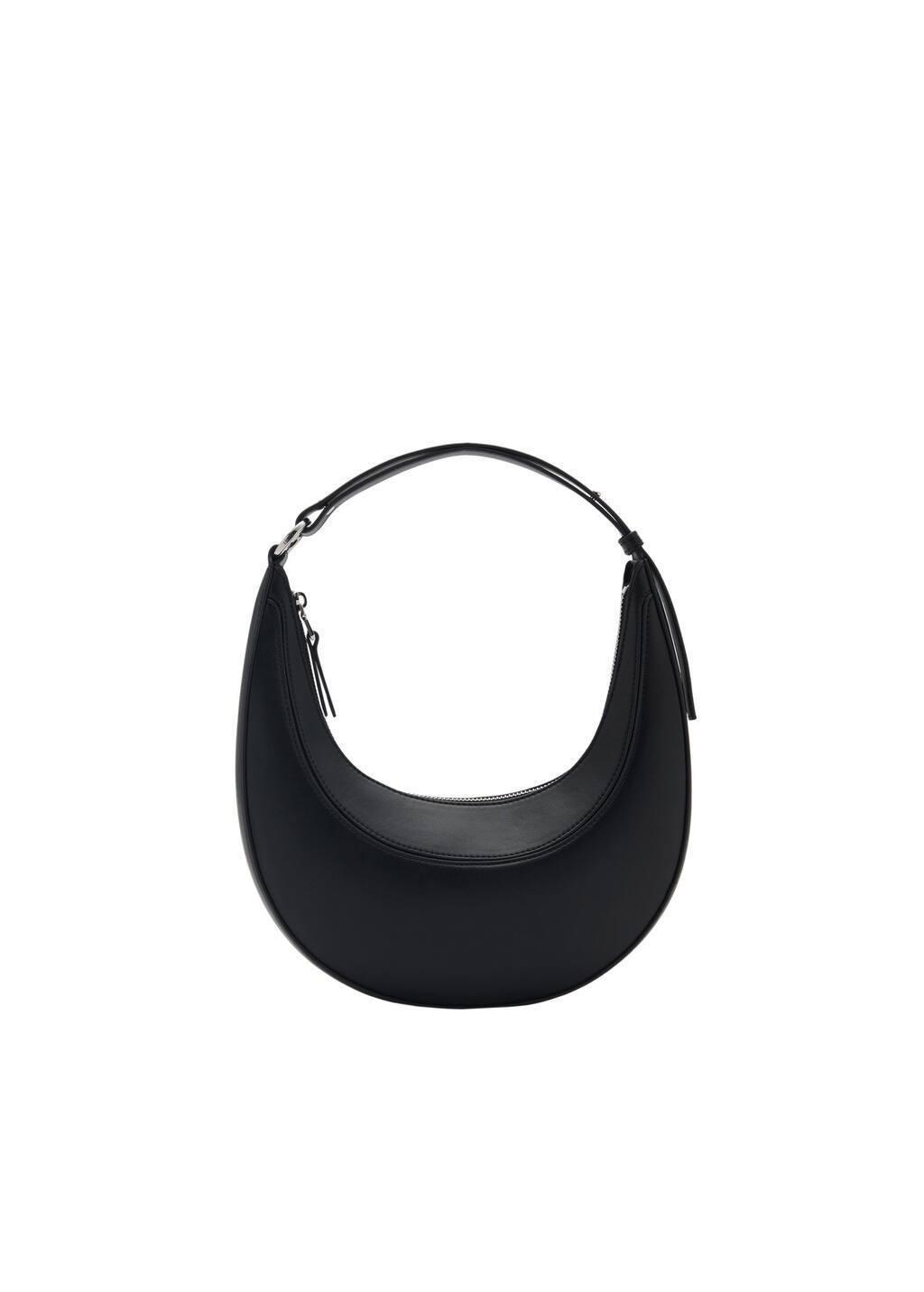 Black Oval Shoulder Bag, 0201_99, large image number 3