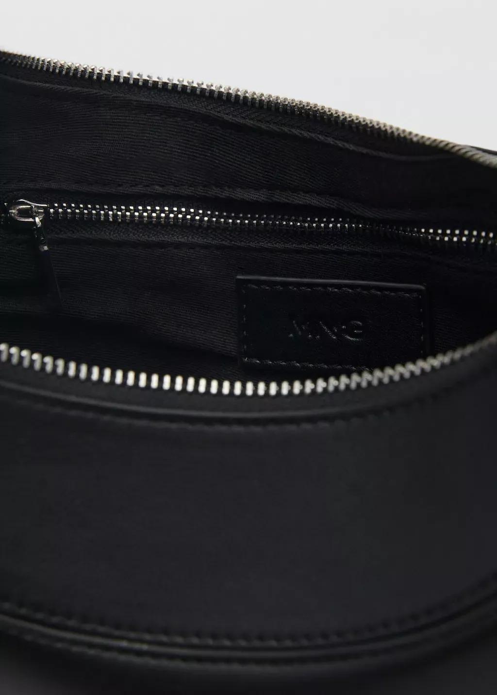 Black Oval Shoulder Bag, 0201_99, large image number 5