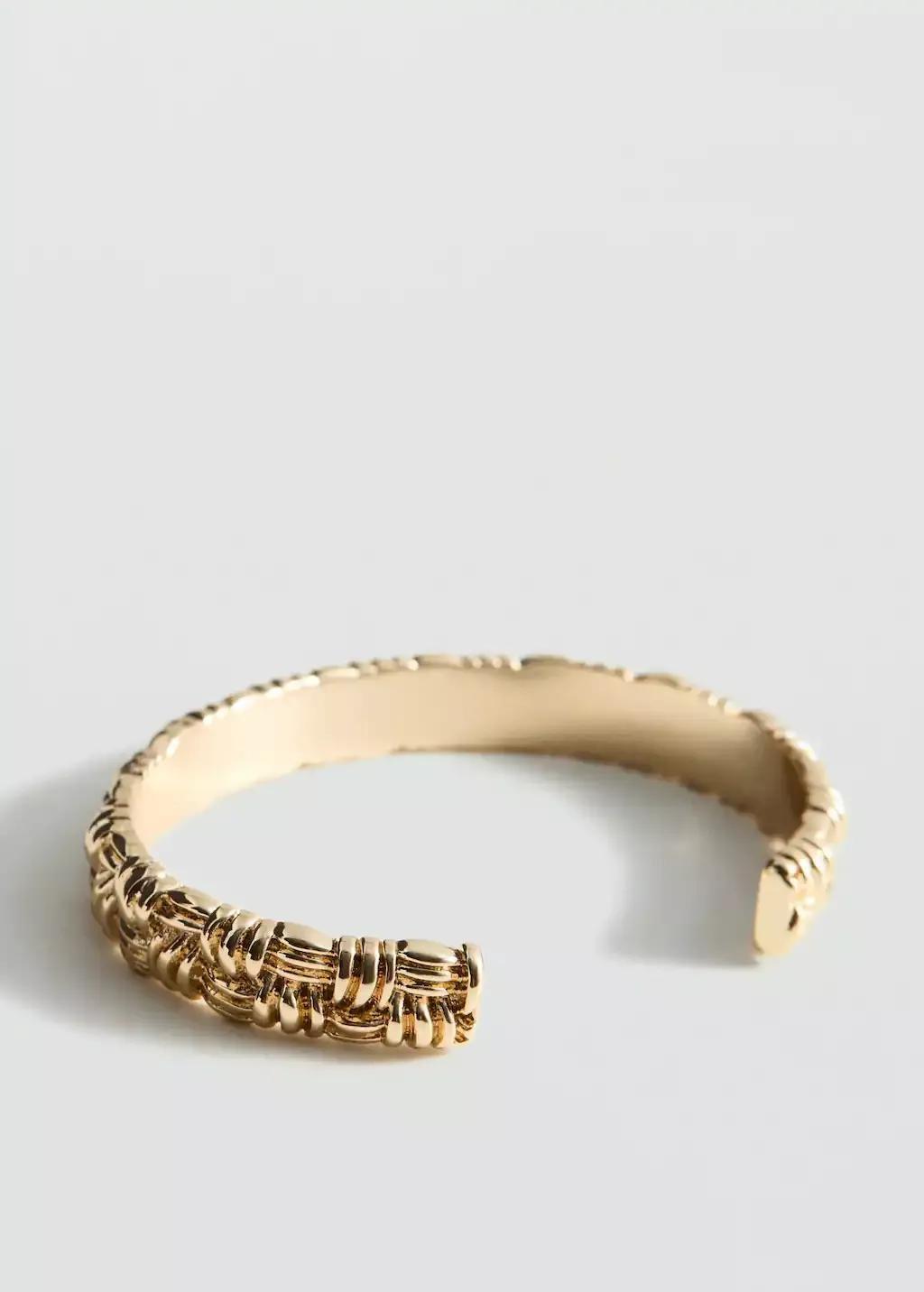 Gold Rigid Interlocking Bracelet, , medium