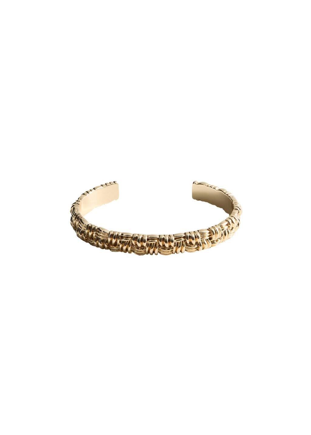 Gold Rigid Interlocking Bracelet, Gold, large image number 2
