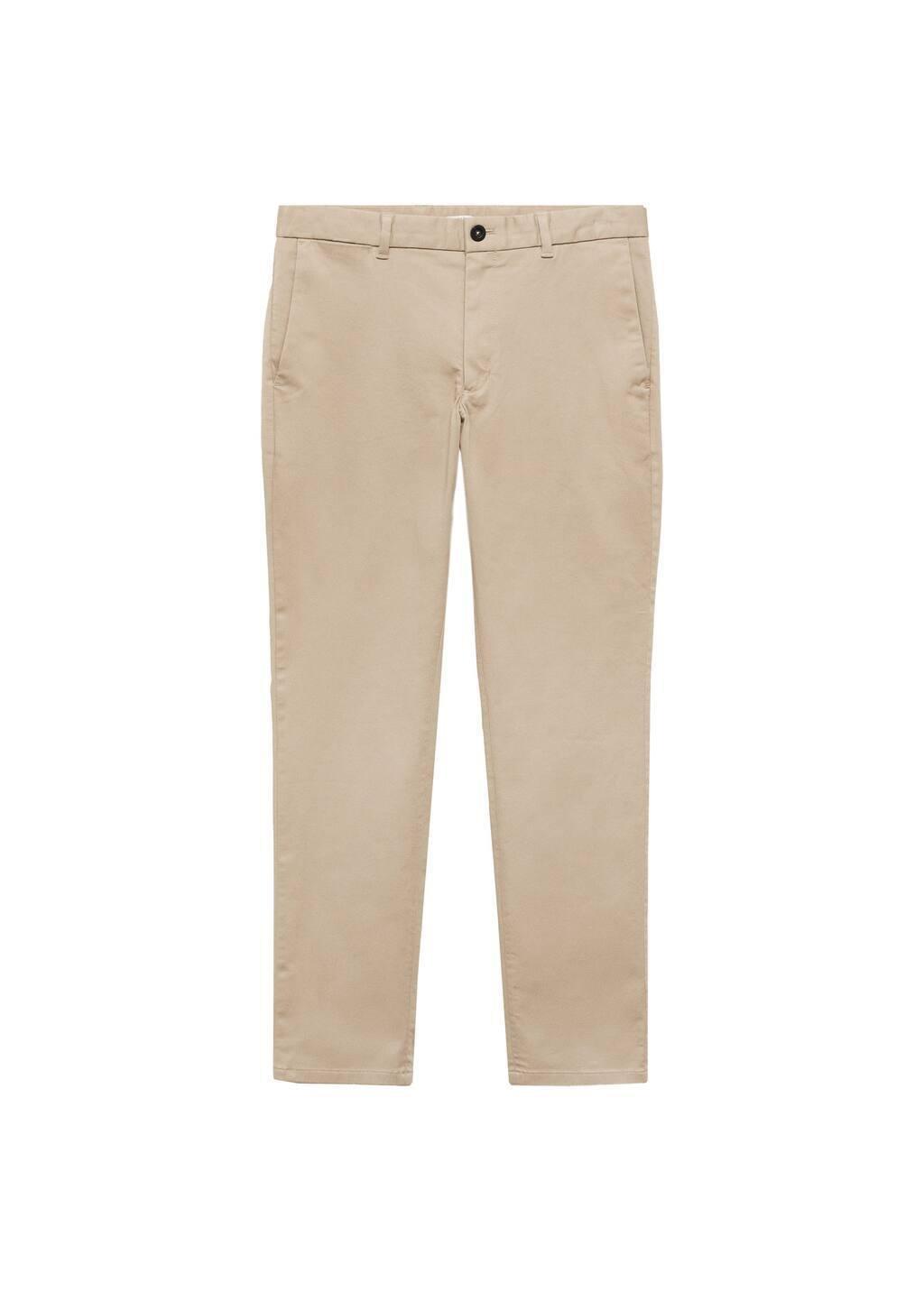 Beige Slim Fit Serge Chino Trousers, , large image number 3