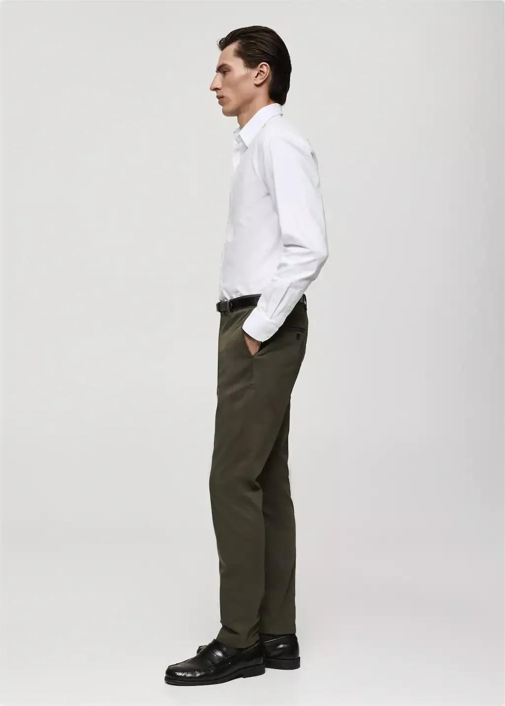 Khaki Slim Fit Serge Chino Trousers, , large image number 2