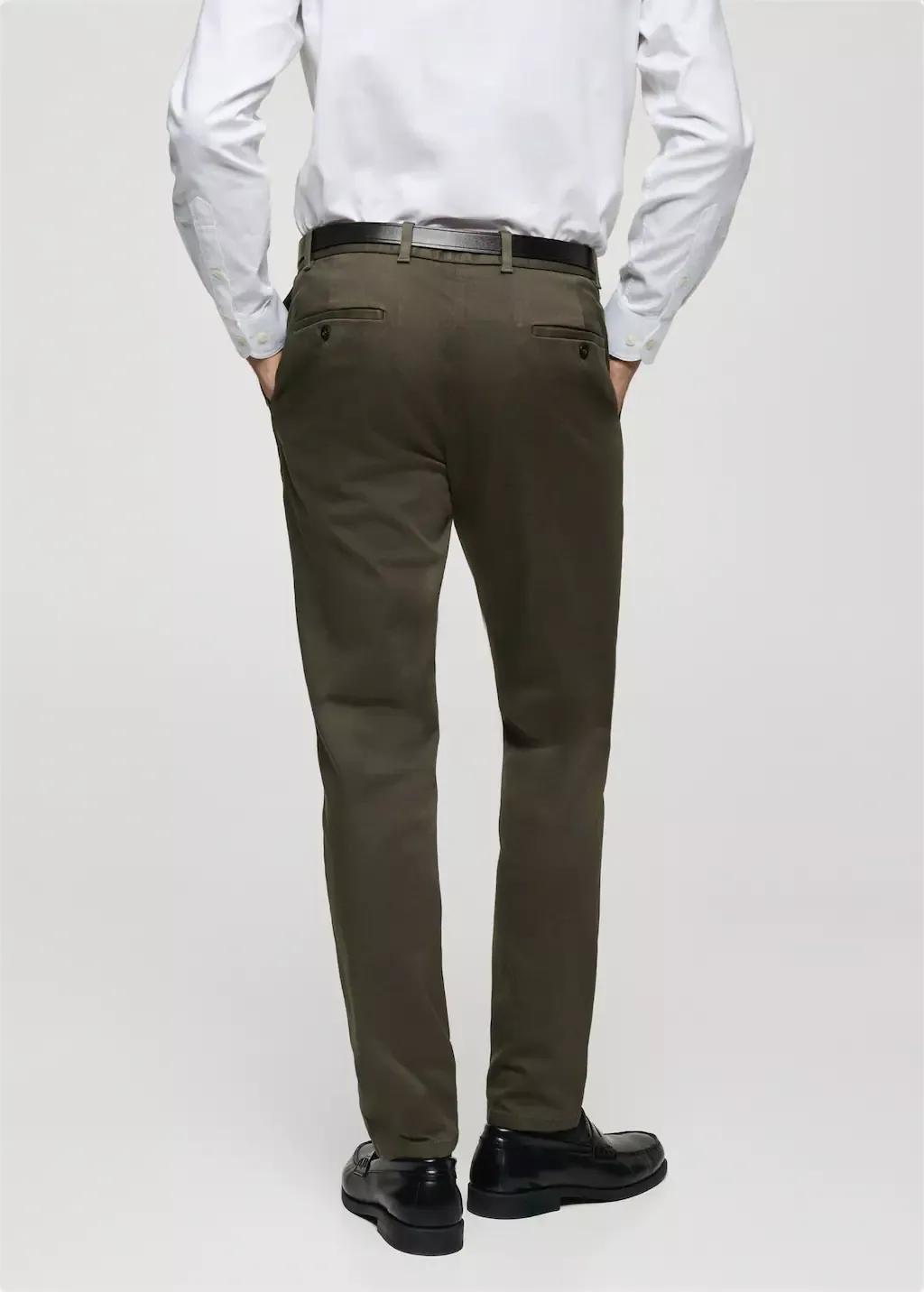 Khaki Slim Fit Serge Chino Trousers, , large image number 6