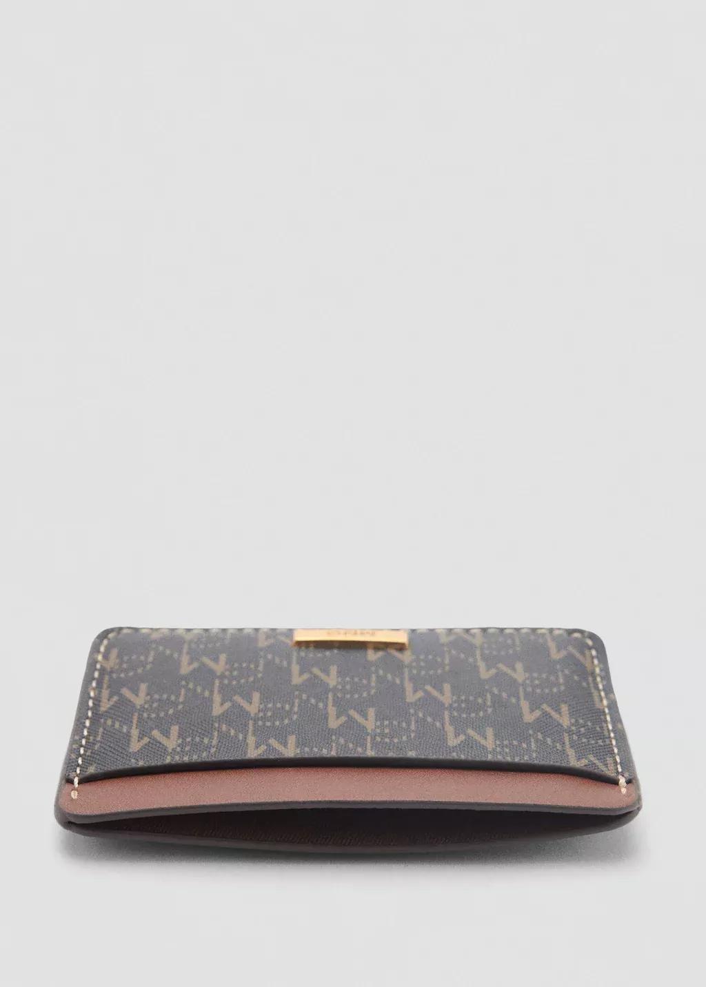 BROWN Card holder with printed logo, Brown, large image number 1