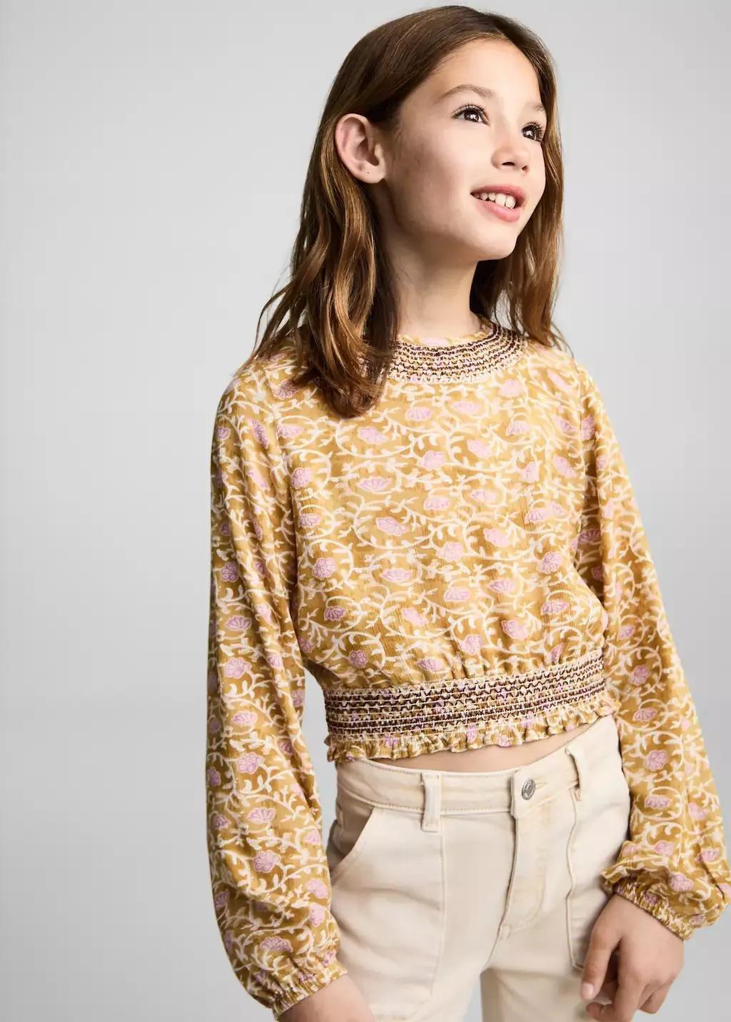 Beige Frayed Hem Culotte Jeans, Kids Girl, , medium