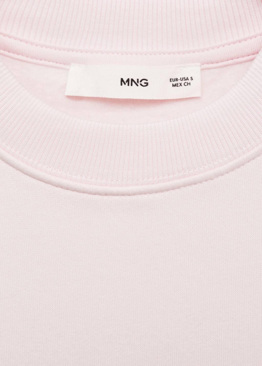 Pink Lt-Pastel Round-Neck Cotton Sweatshirt, , large image number 4