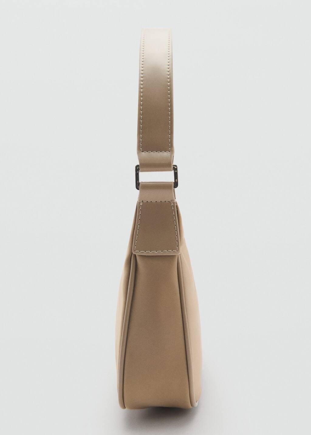 Beige Small Nylon Shoulder Bag, 0201_08, large image number 1
