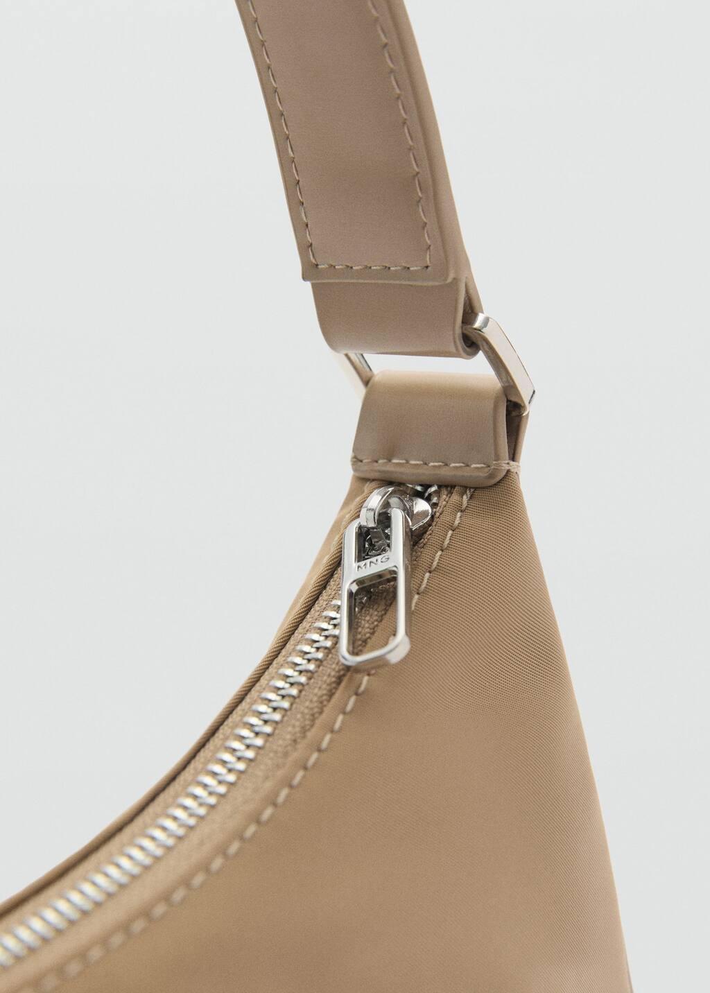 Beige Small Nylon Shoulder Bag, 0201_08, large image number 2