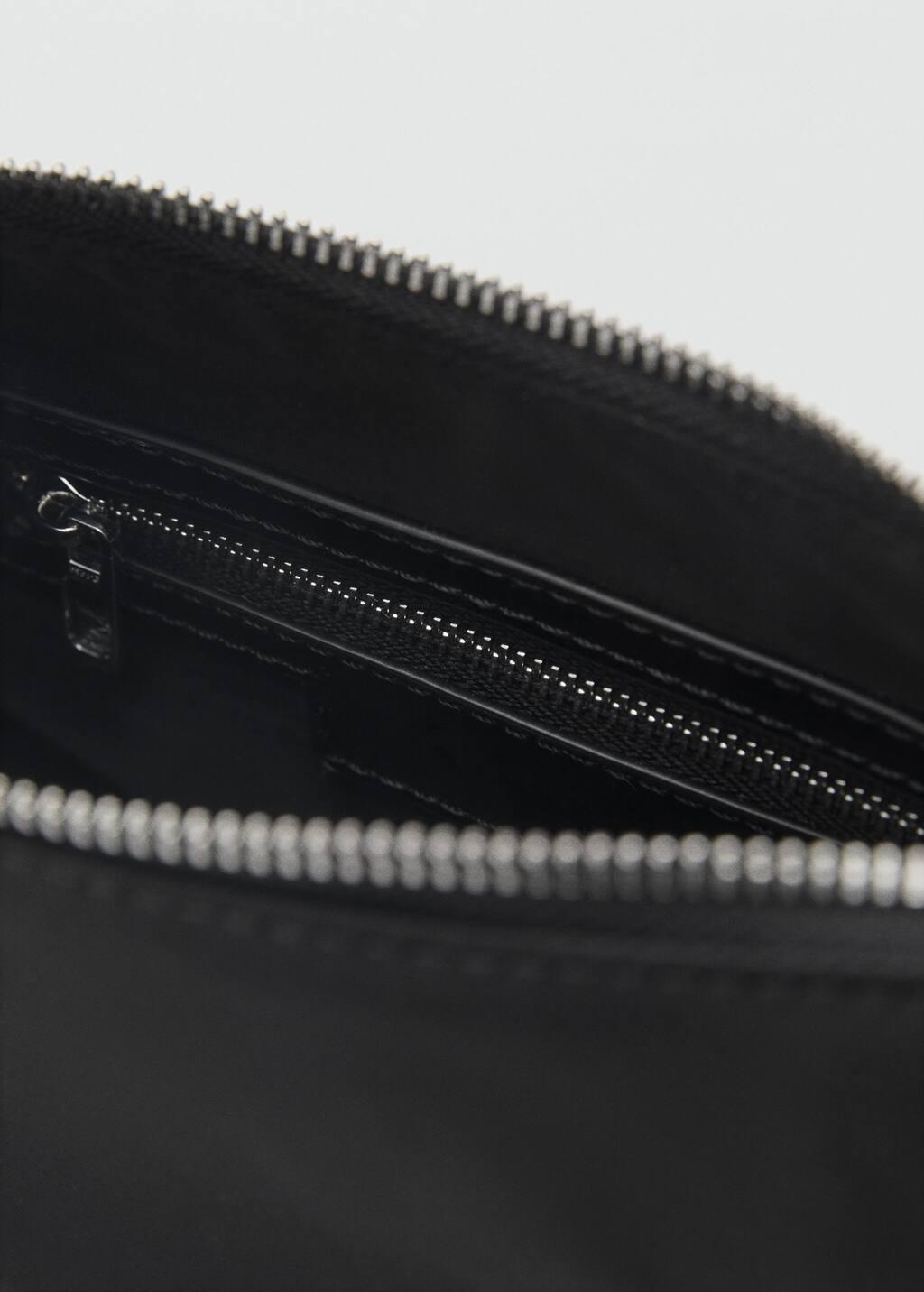 Black Small Nylon Shoulder Bag, 0201_99, large image number 4