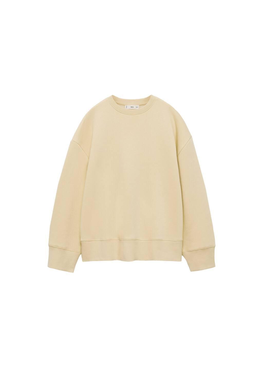 Yellow Oversize Cotton Sweatshirt, , large image number 3