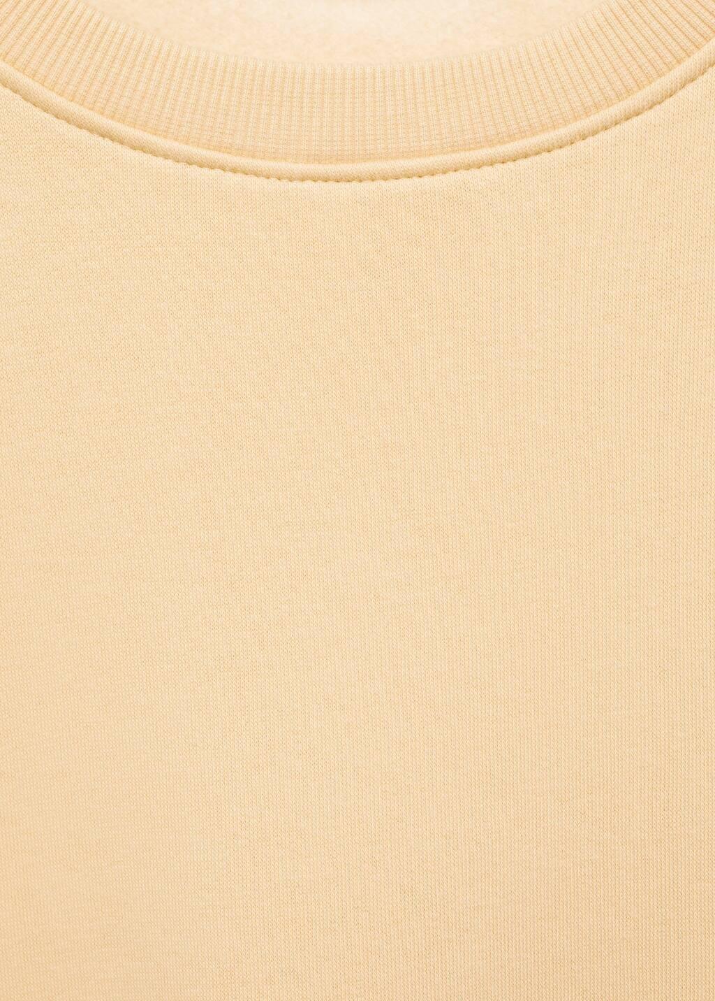Yellow Oversize Cotton Sweatshirt, , large image number 5