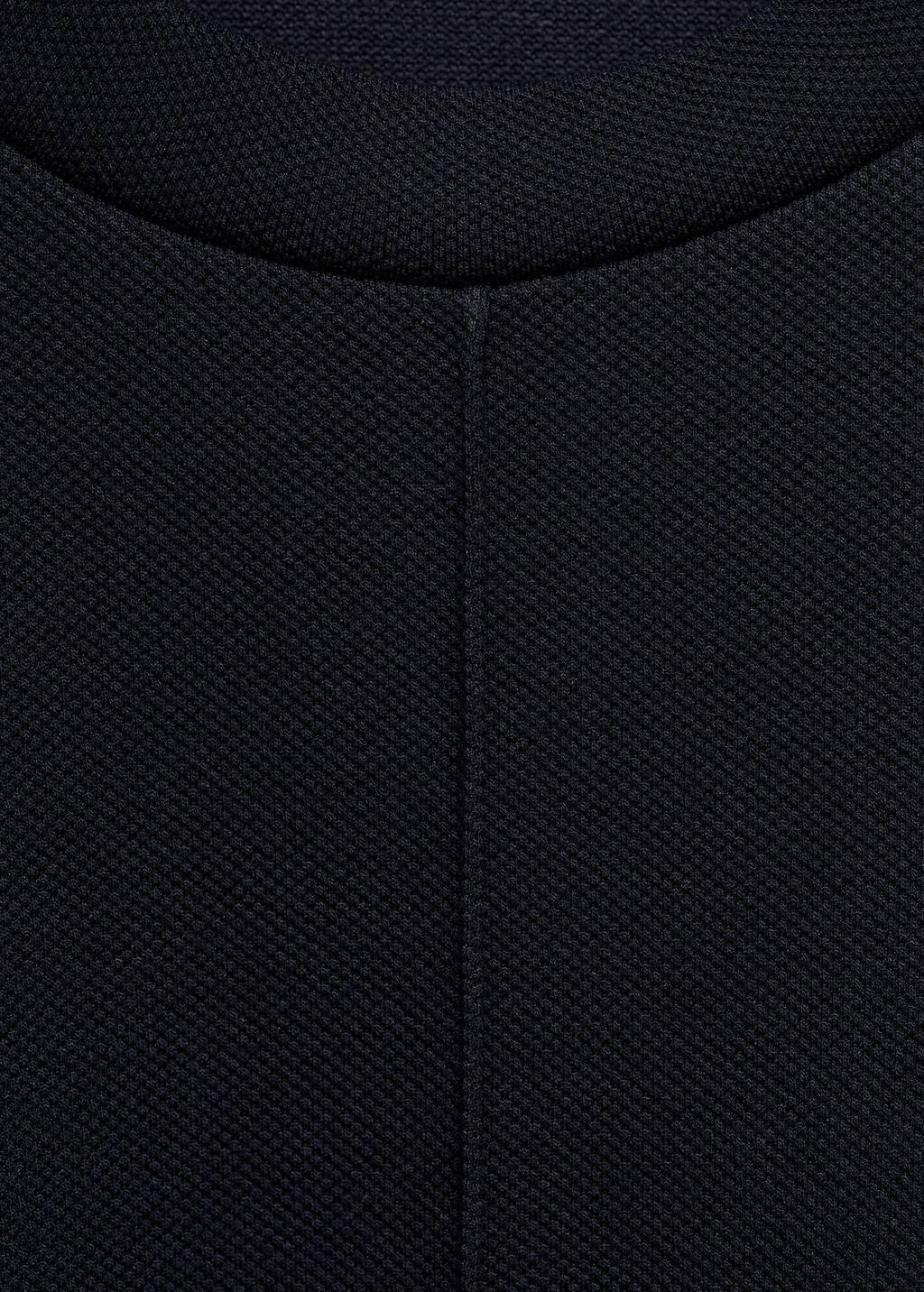 Navy Crew Neck Sweatshirt With Stitching Detail, , large image number 4