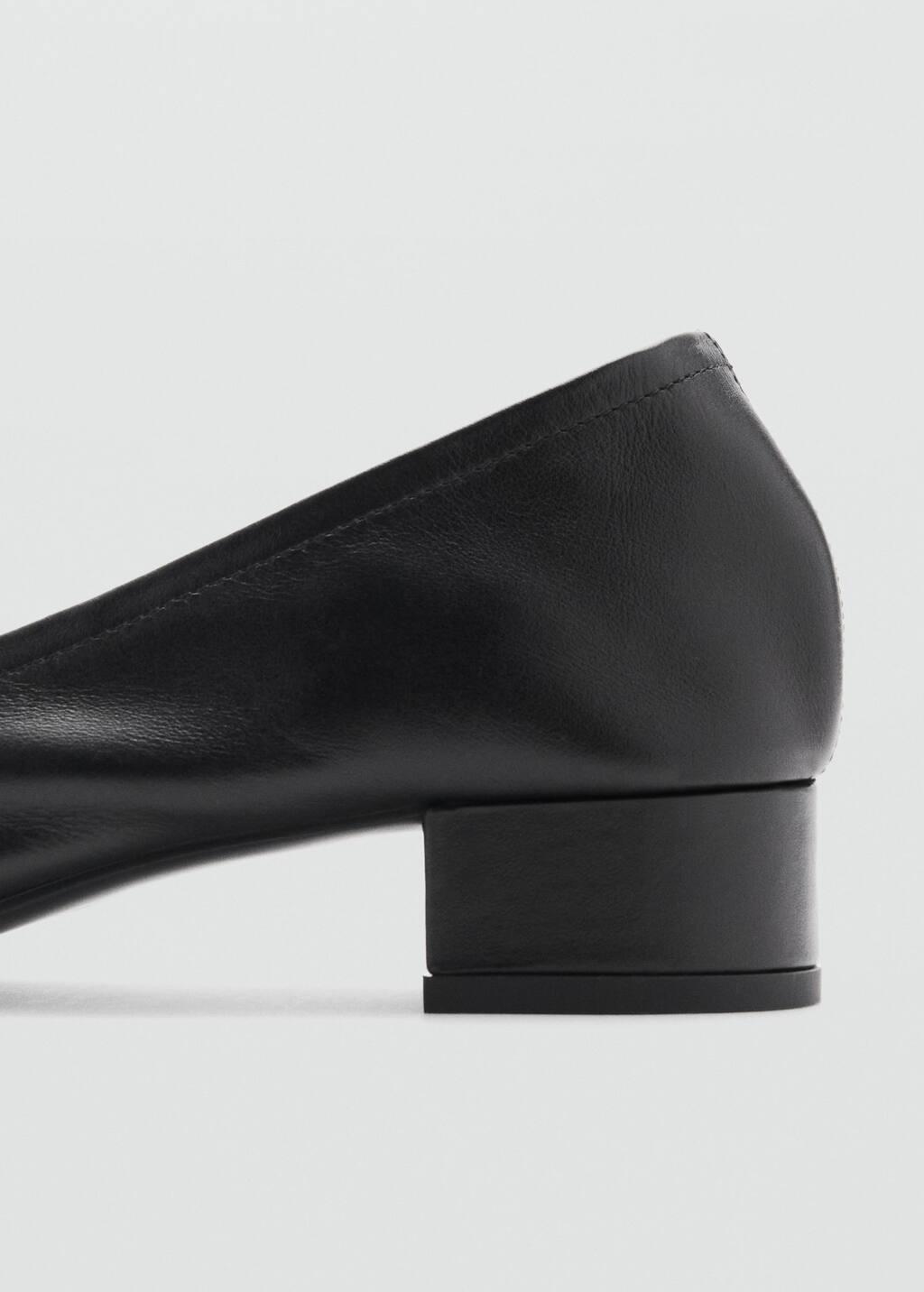 Black Buckle Leather Shoes, , large image number 2